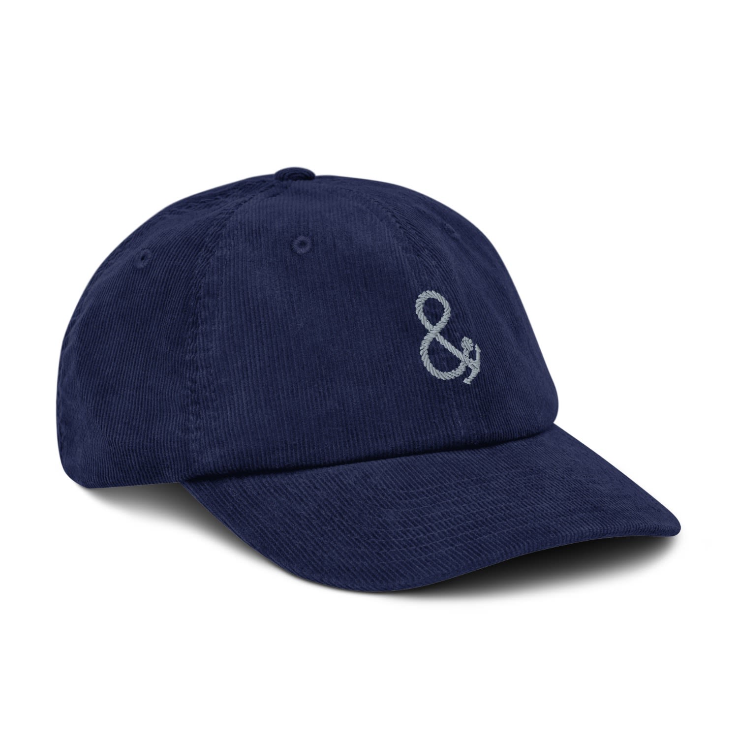 Anchor & Crew Blue Oxford Navy Ampersand Signature Embroidered Corduroy Cap - Men In Blue