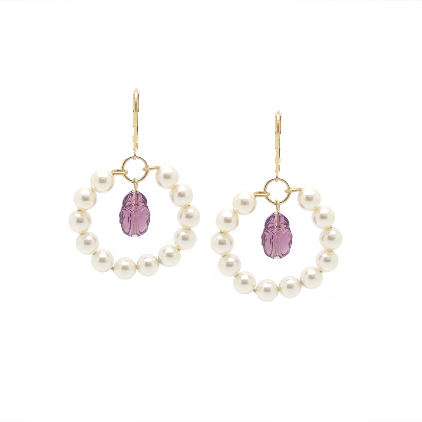 Women’s Gold / Pink / Purple Amelia Earring Salome