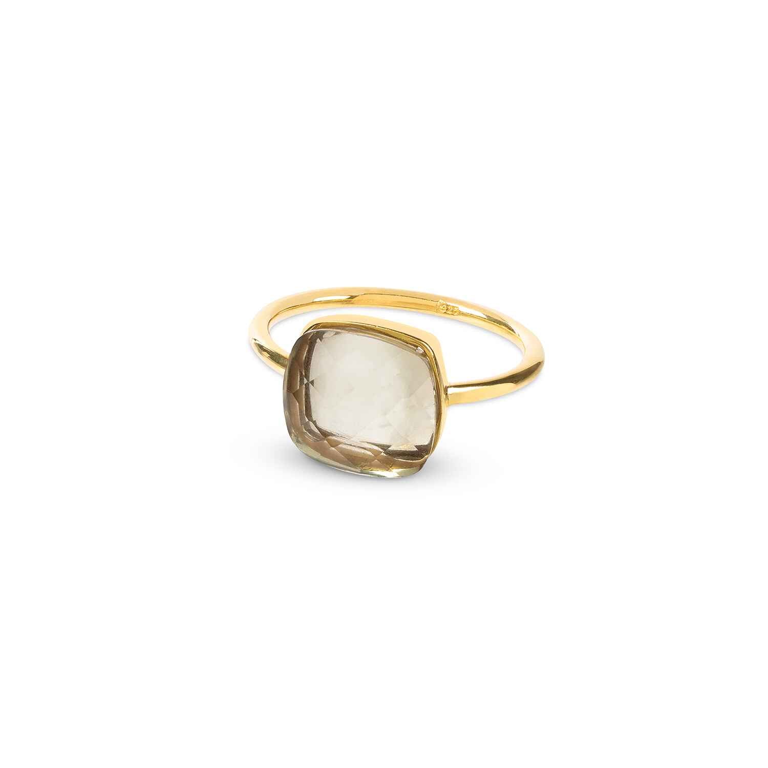 Amadeus Women's Gold / Green Sophia Prasiolite Gold Ring