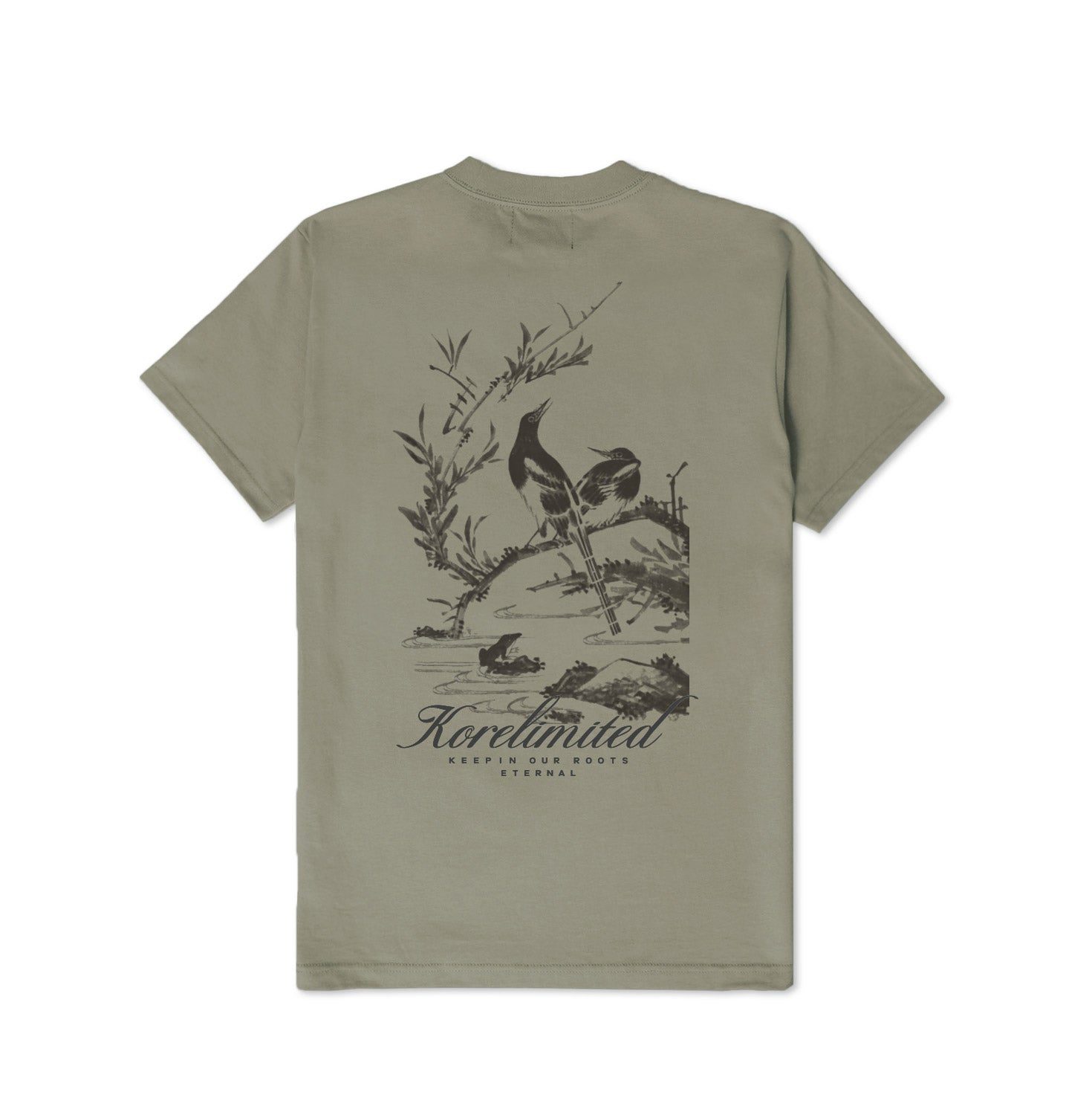 Korelimited Men's Grey 3456 Magpie Tee In Faded Cement In Green