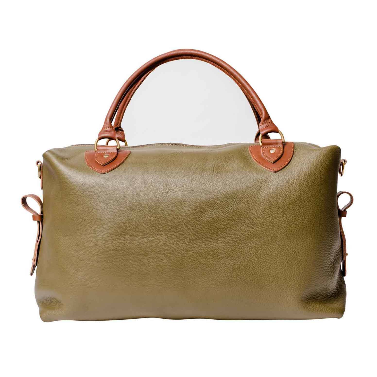 Regency Olive Leather Travel Bag N'Damus London Wolf & Badger