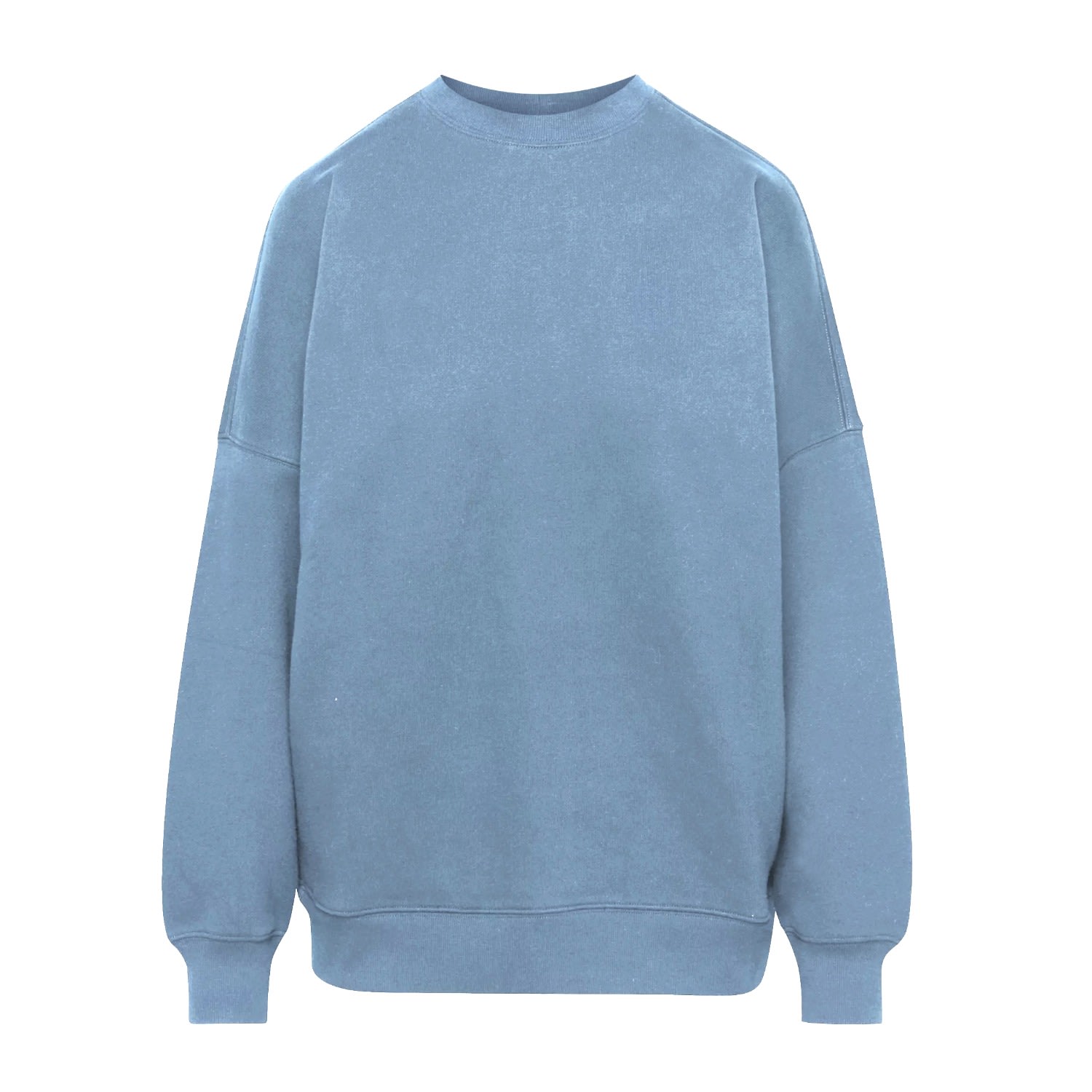 Earth Body Women's Pemi Oversized Fleece Shear-body Pullover With Pockets In Powder Blue In Blue