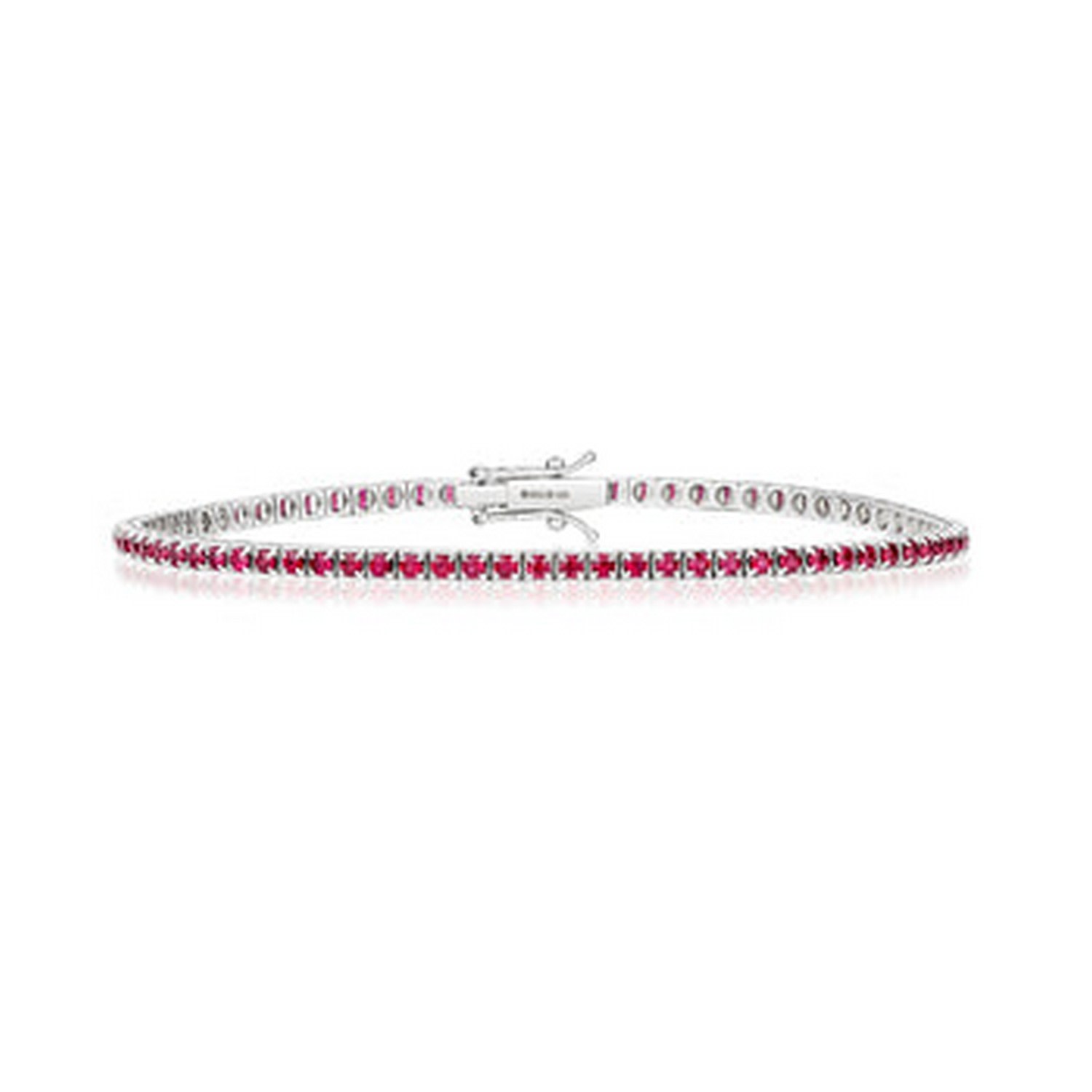 Cervin Blanc Women's Ruby Tennis Bracelet In 18ct White Gold