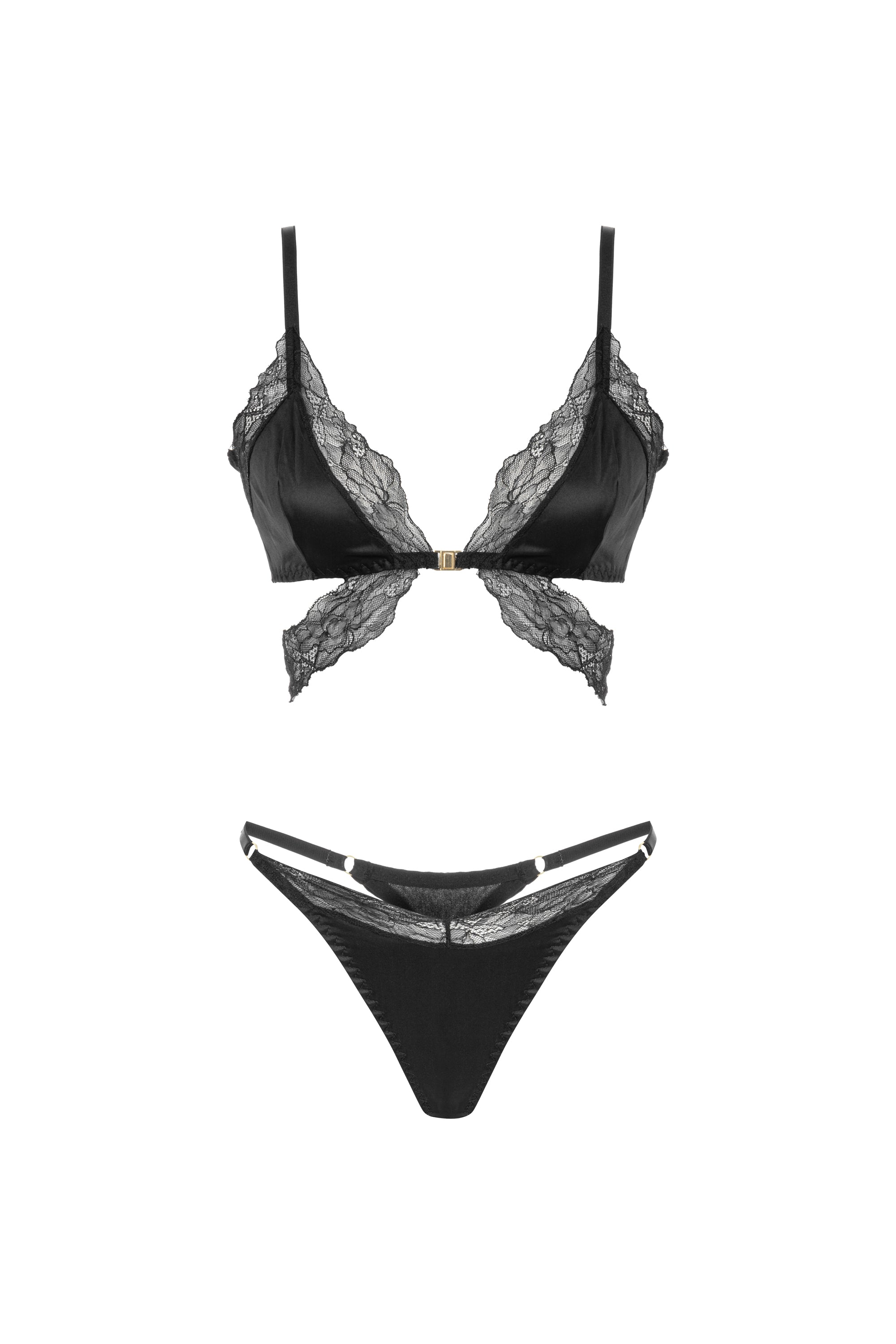 Mers Silk Women's Black Clara Set In Black