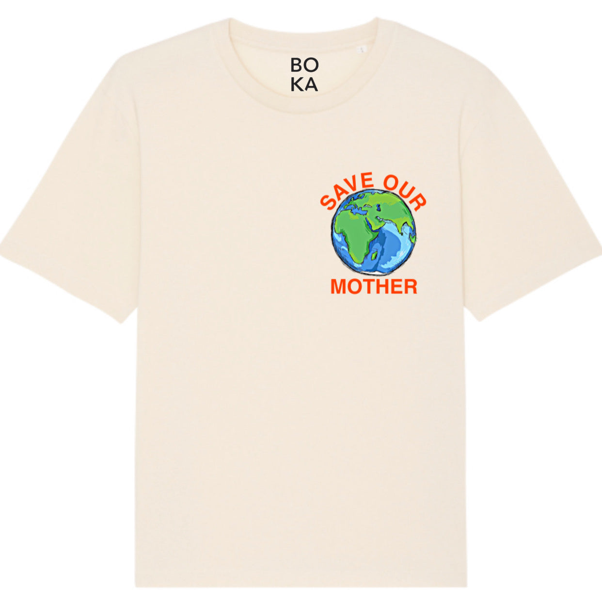 Women’s White Save Our Mother Organic Cotton T-Shirt. Large Boutique Kaotique