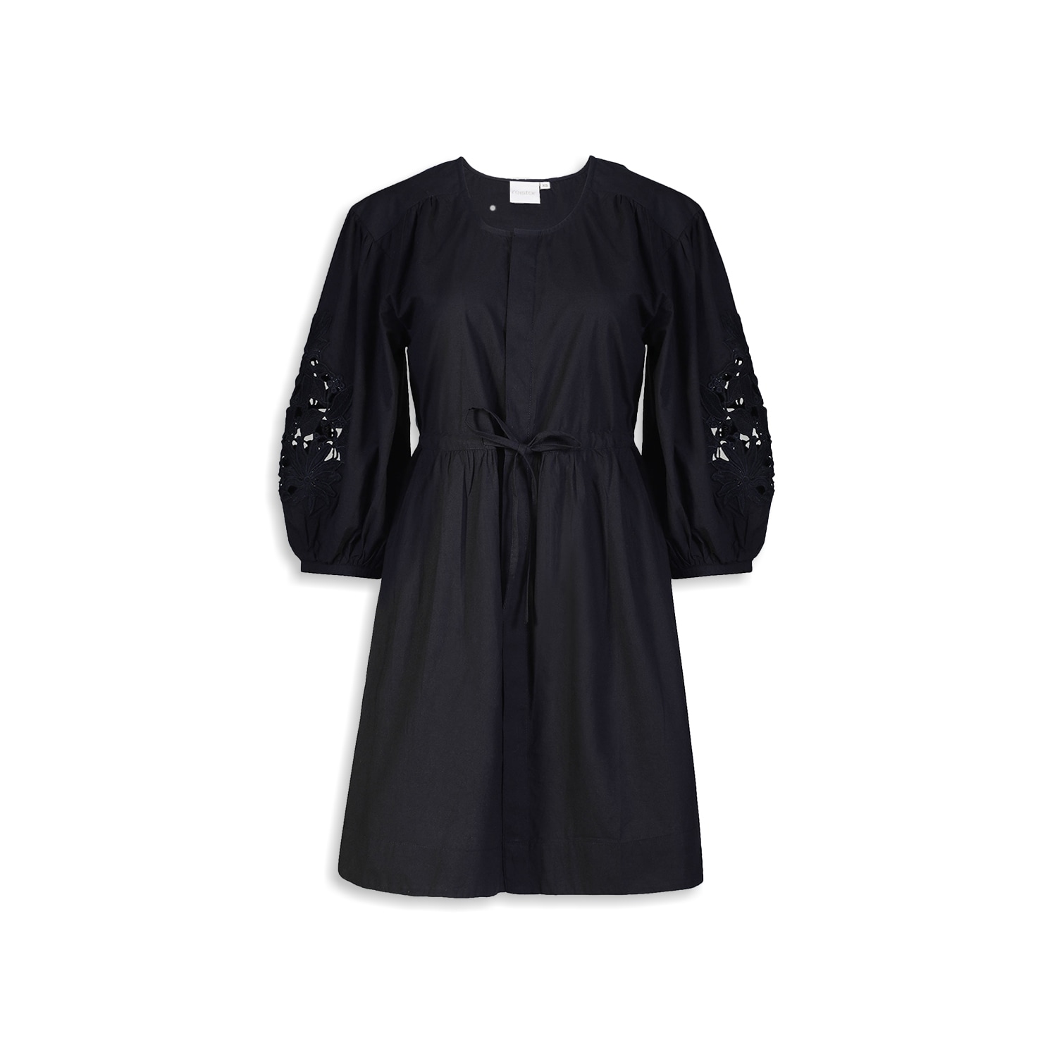 Reistor Women's Shirt Dress With Balloon Sleeves In Black