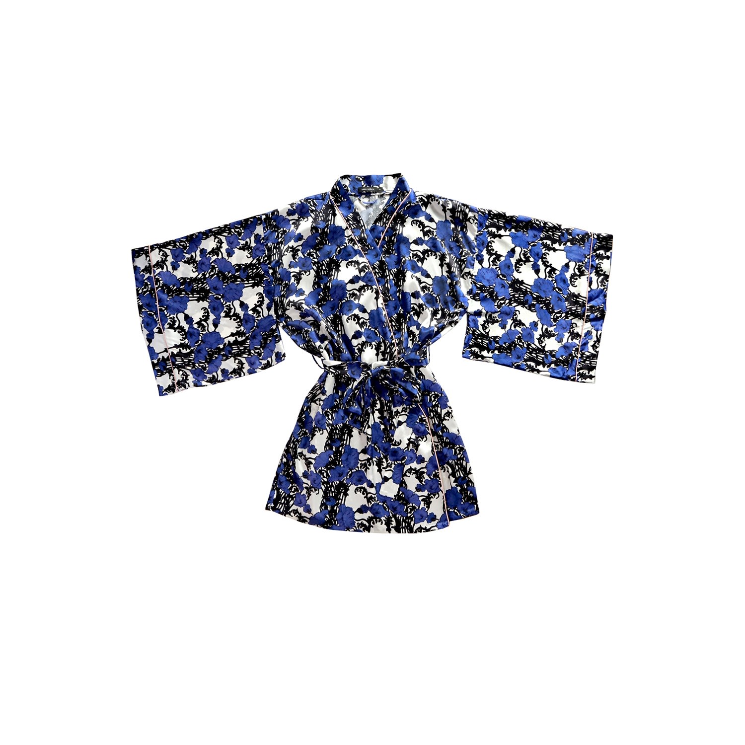 Emma Wallace Women's Blue Papaver Dressing Gown In Blue