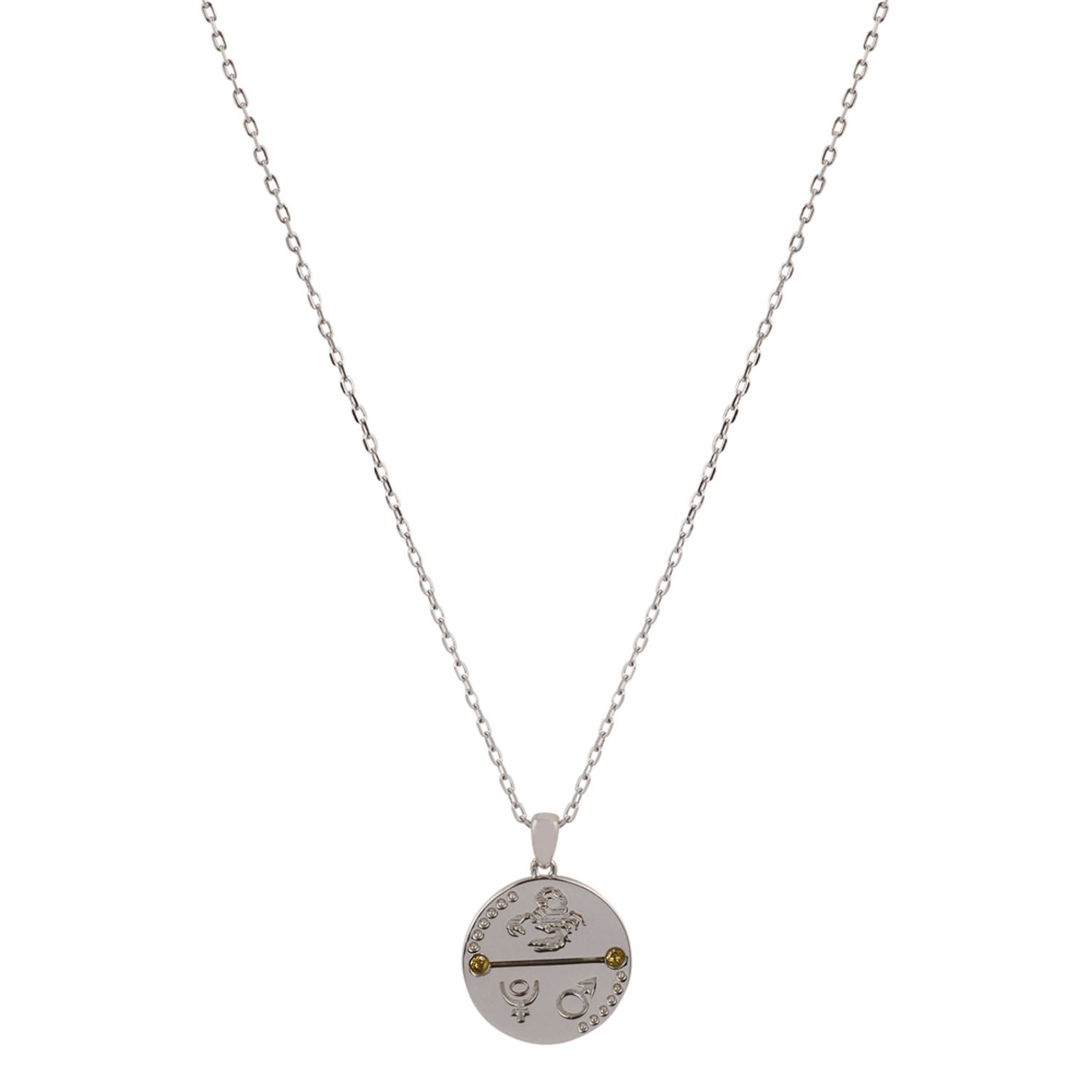 Women’s Scorpio Zodiac Necklace - Silver Cvlcha