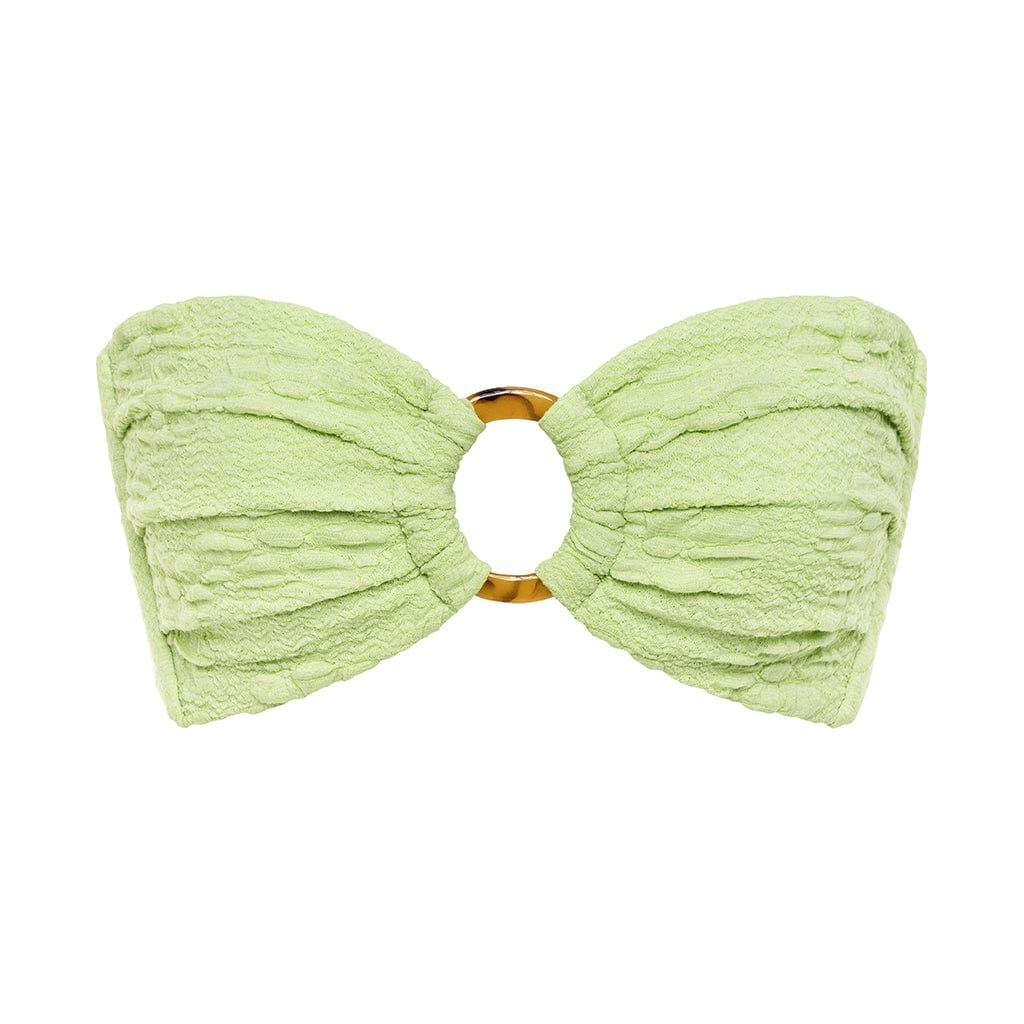 Montce Women's Green Avo Floral Tori Ties Bandeau Bikini Top In Green