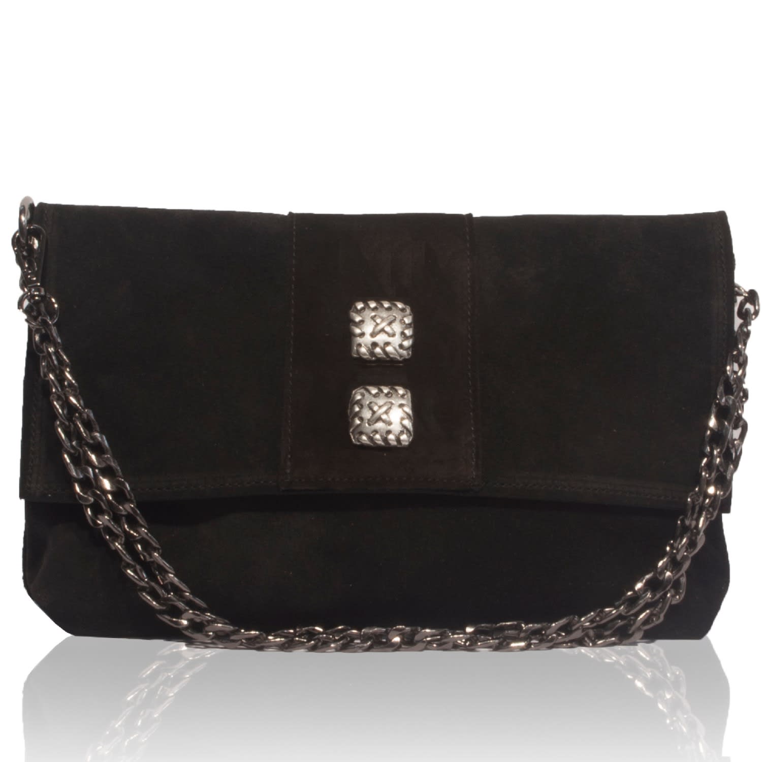 black suede bag