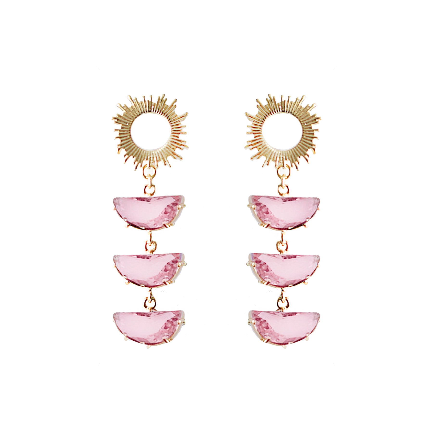 Adriana Pappas Designs Women's Supernova Studs - Pink In Pink