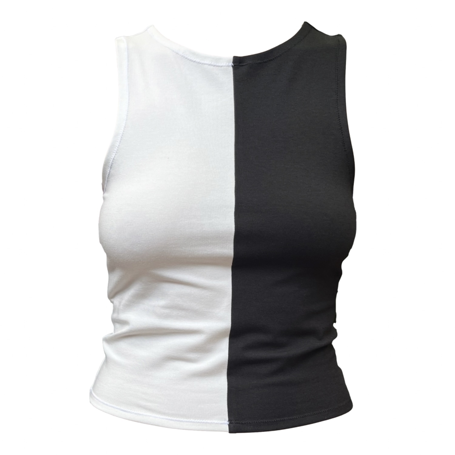 Women’s Black / White Emma Bamboo Tank Extra Small Aunad