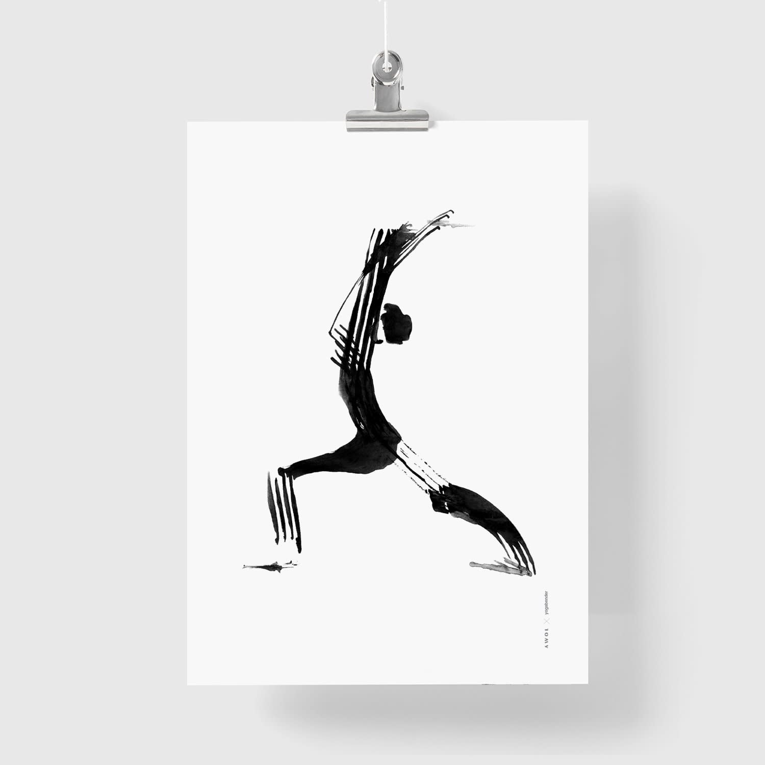 Funny Yoga Art Print With Woman In Yoga Pose Pouring A Bottle Of