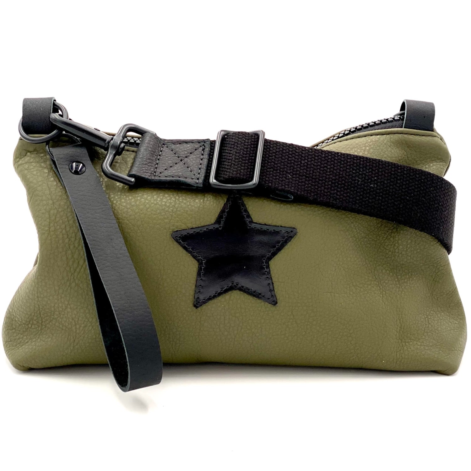 Women’s Green Nancy Crossbody Bag In Olive With Black Star Lynn Tallerico