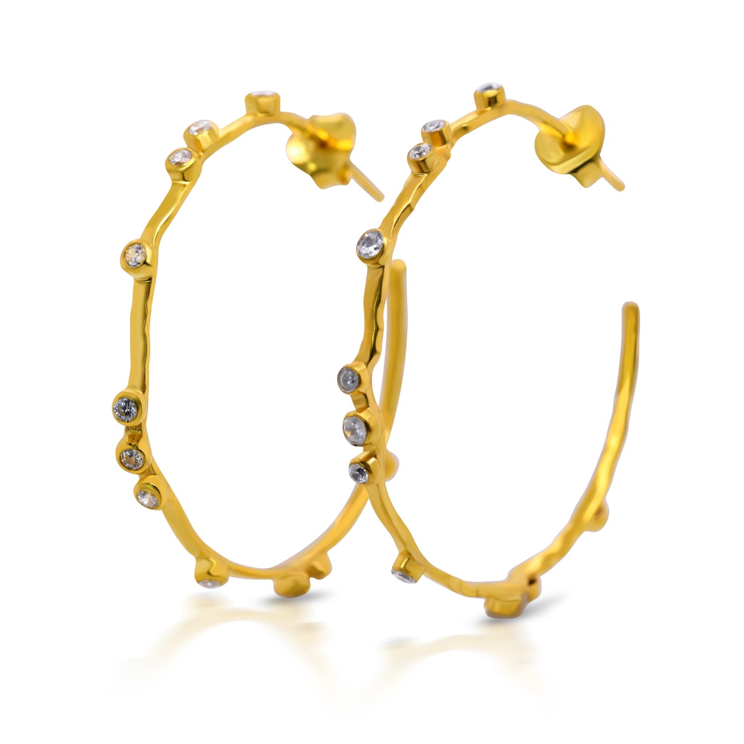 Gem Bazaar Jewellery Women's Gold / White Hoop Hoop Hooray In Multi