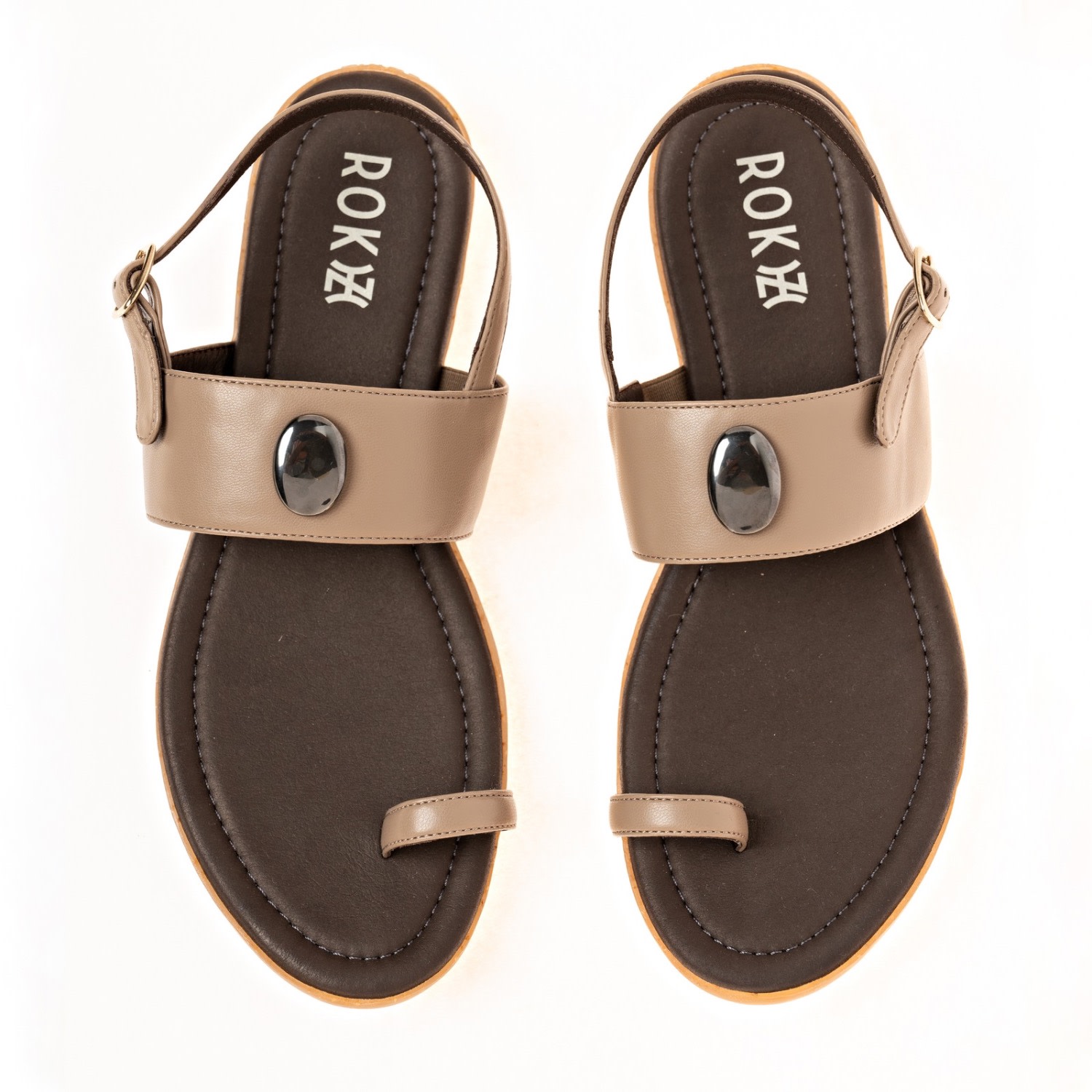 Rokhz Women's Grey Taupe With Hematite