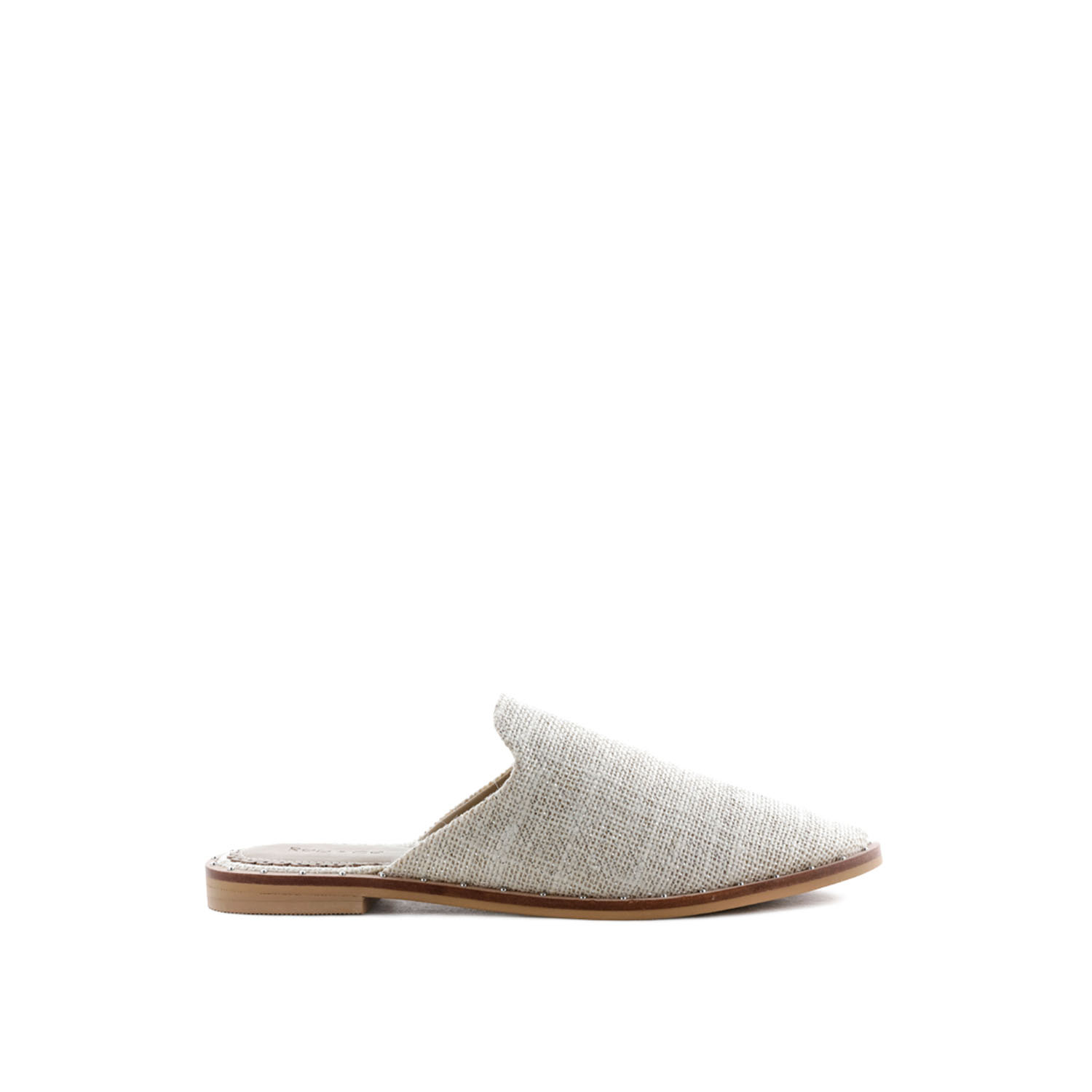 Rag & Co Women's Lia Handcrafted Canvas Mules In Silver By