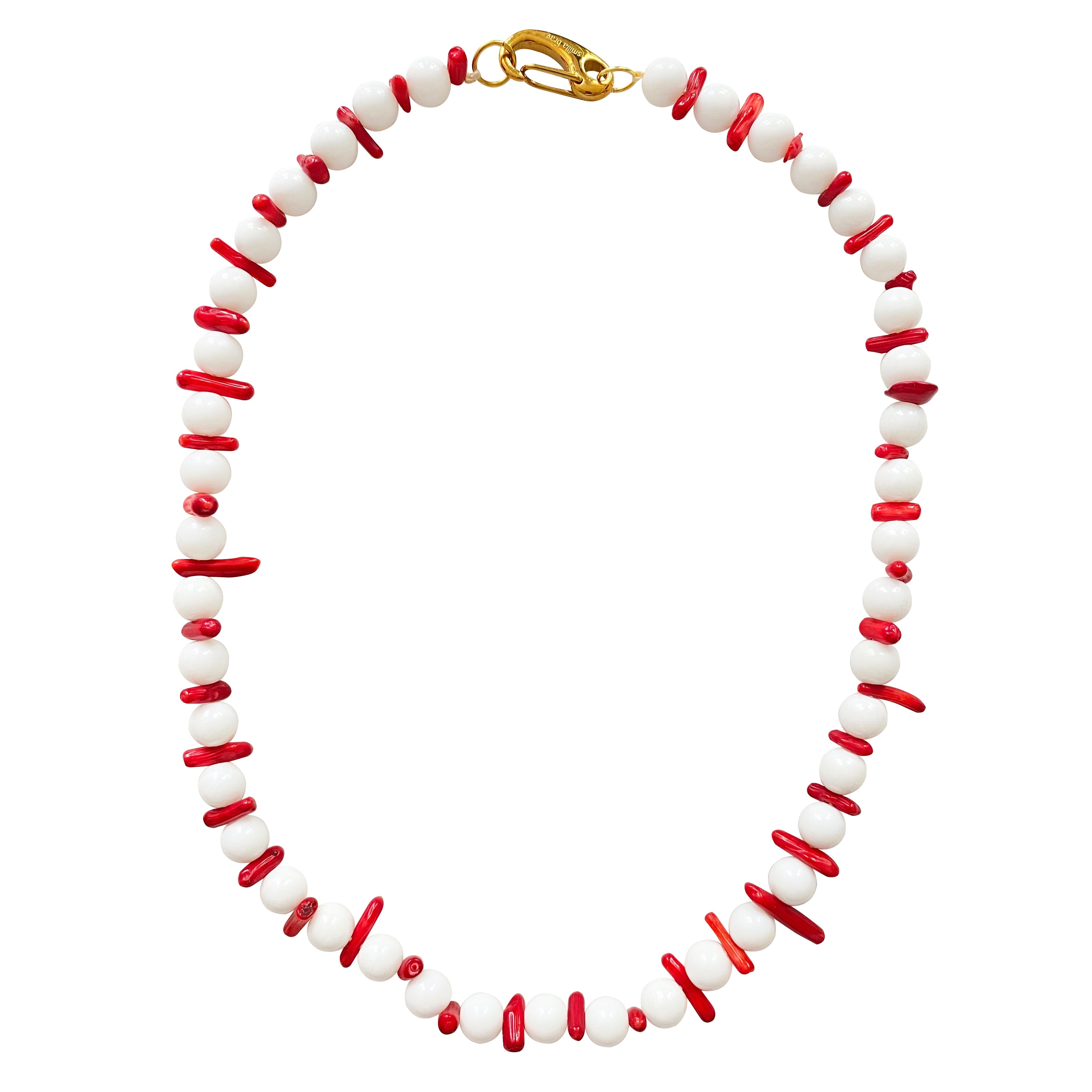 Smilla Brav Women's Gold / White / Red Cherry Snow Necklace In Multi