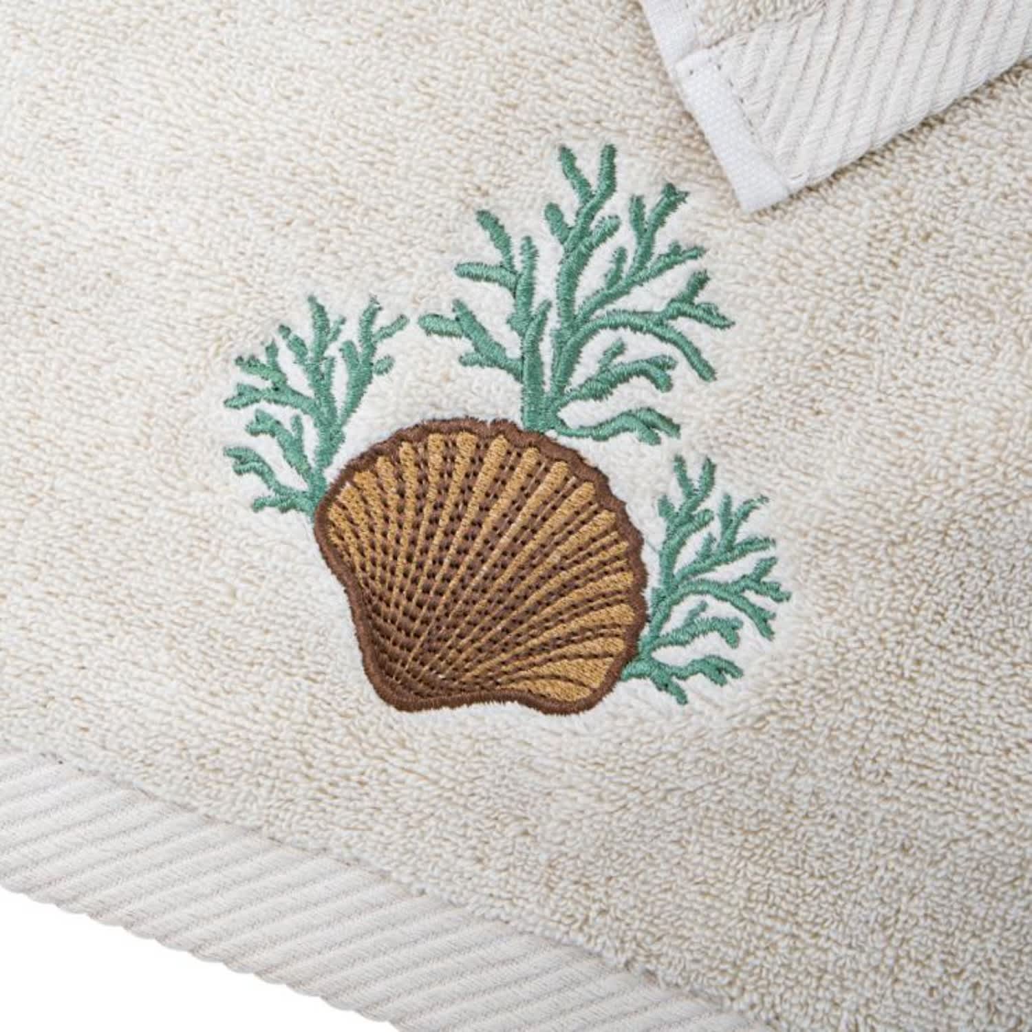 Bayside Shells Embroidered Bath Towel Set