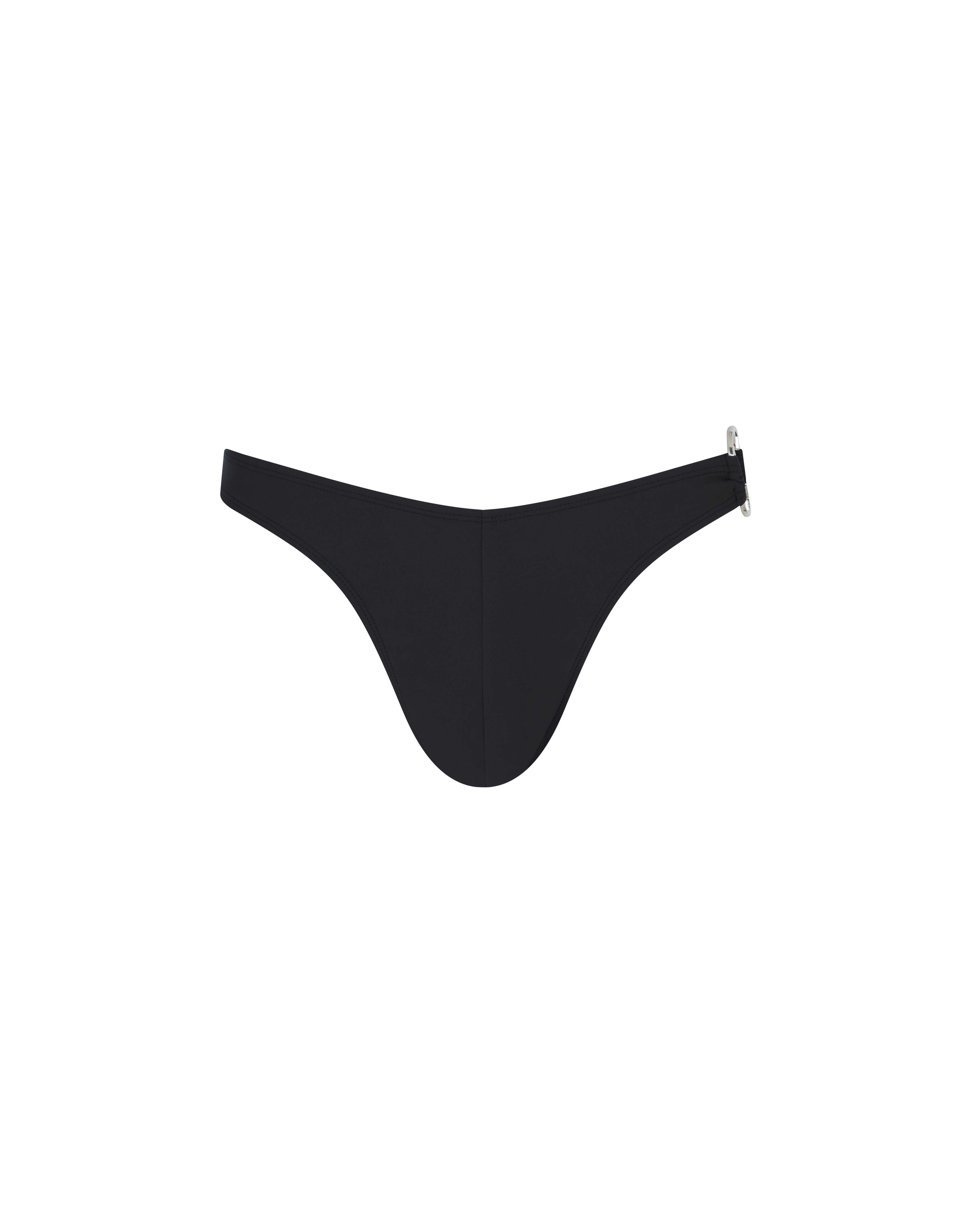 Let's Swim Men's Black Shark Tooth Ring Trunks In Black