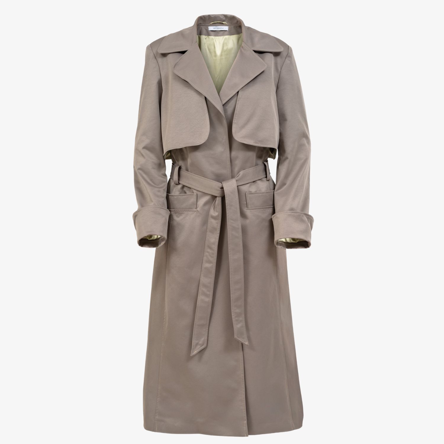 Viktoriabolla Women's V B Trench Coat Grey In Gray