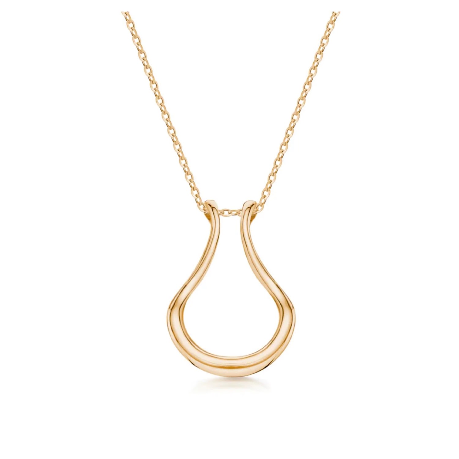 Women’s Gold / Silver Horseshoe Ring Holder Pendant Necklace Selen Jewels