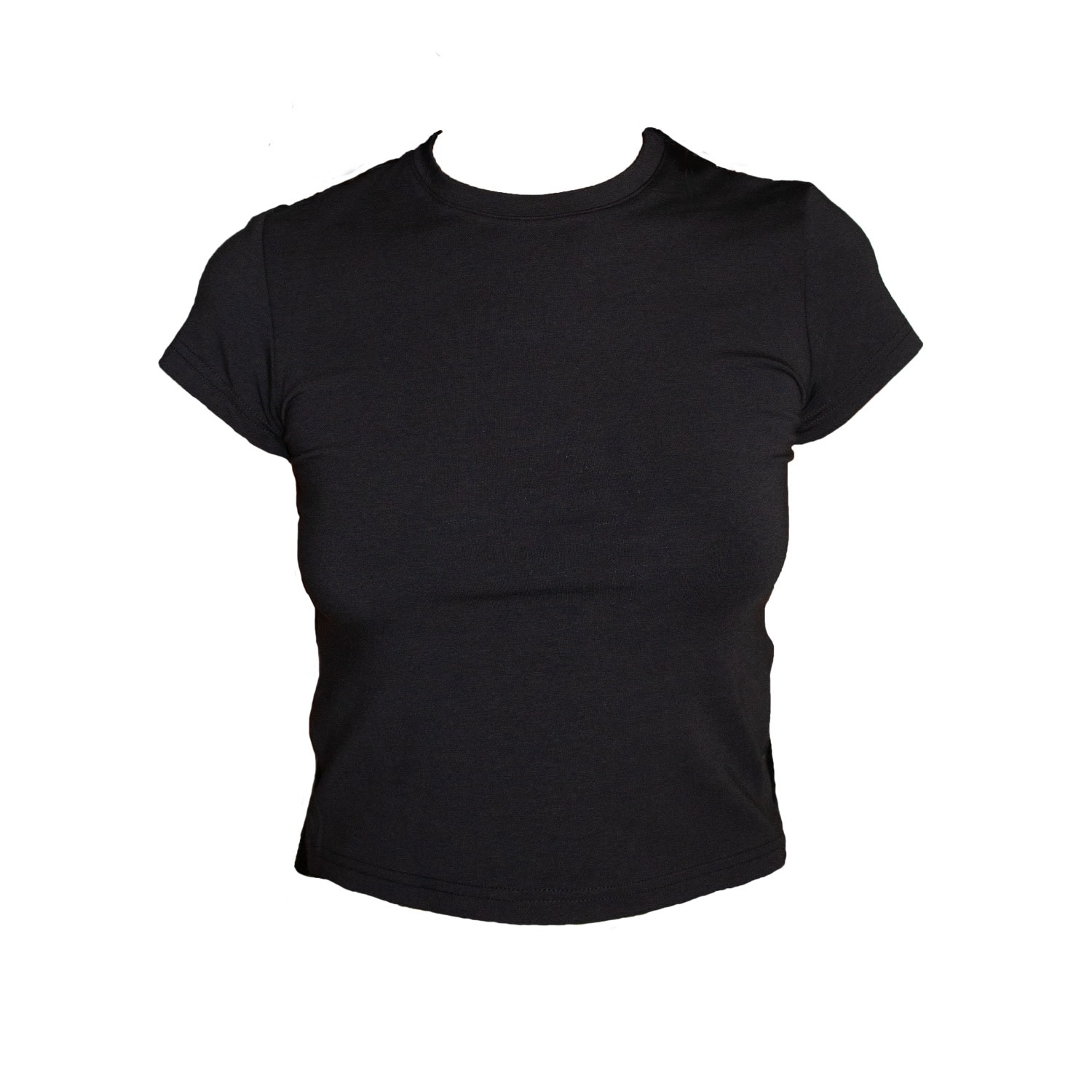 Women’s Baby Tee In Black Small Aunad