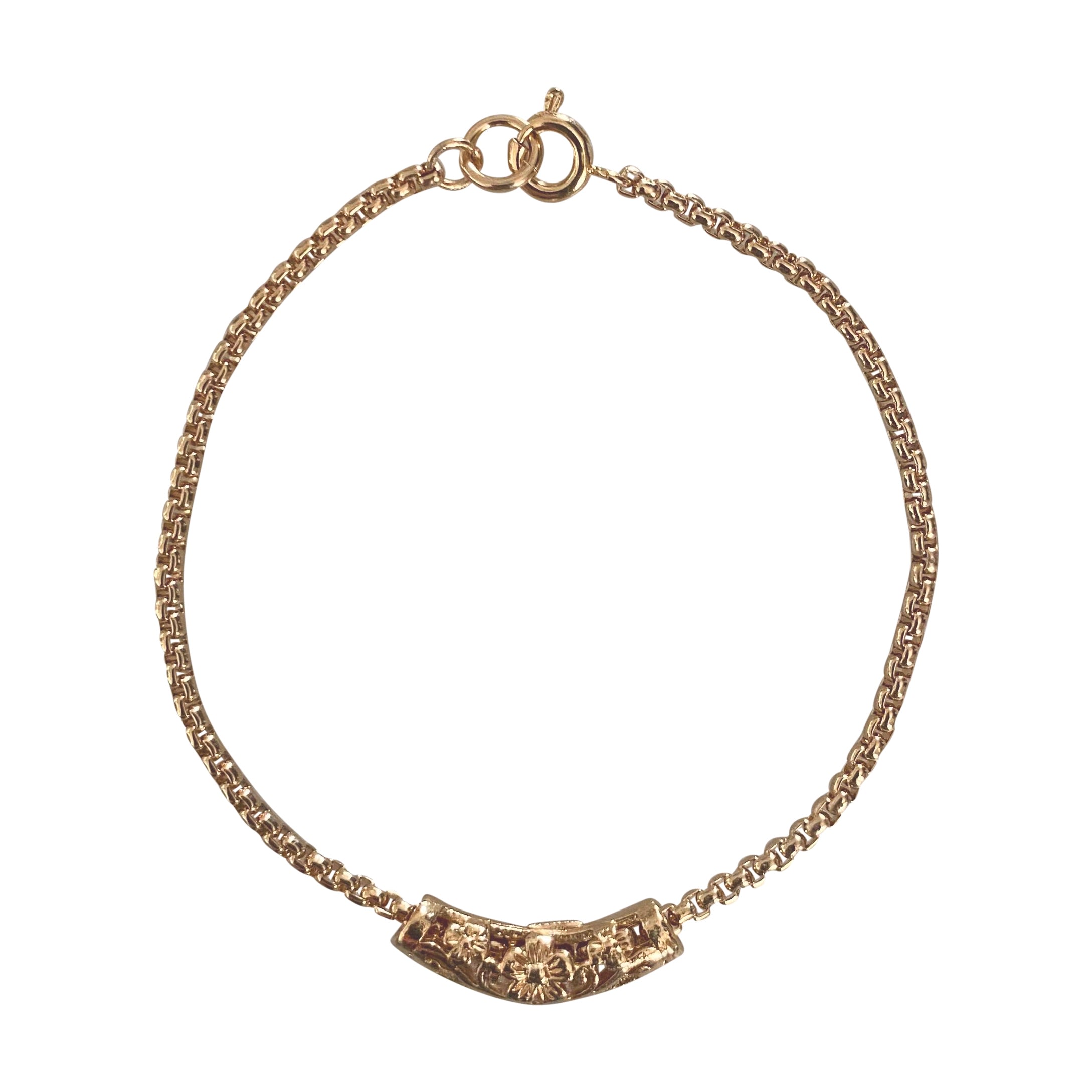 In Cauda Venenum Women's Gold Dianthus Bracelet