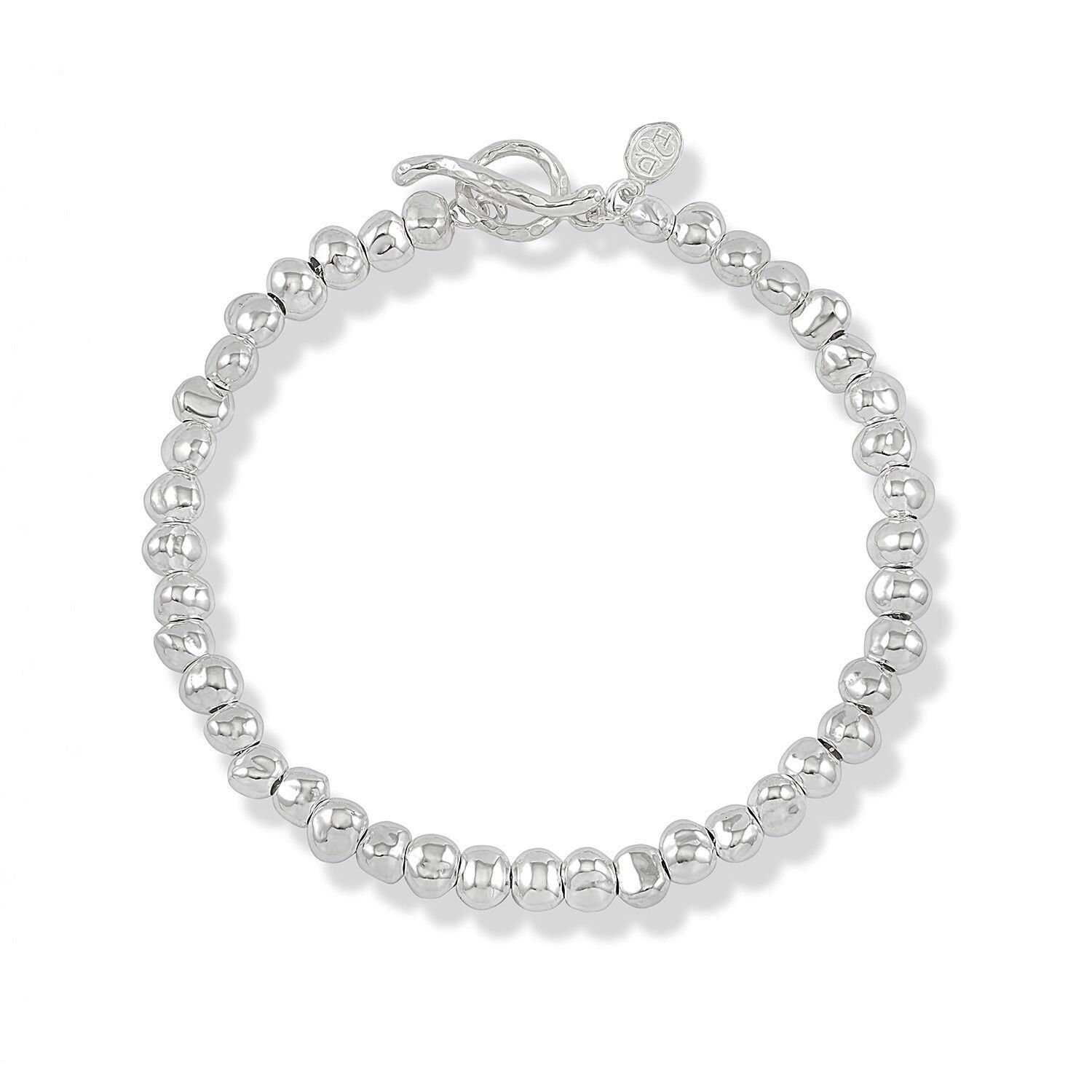 Dower & Hall Chunky Signature Nugget Bracelet In Metallic