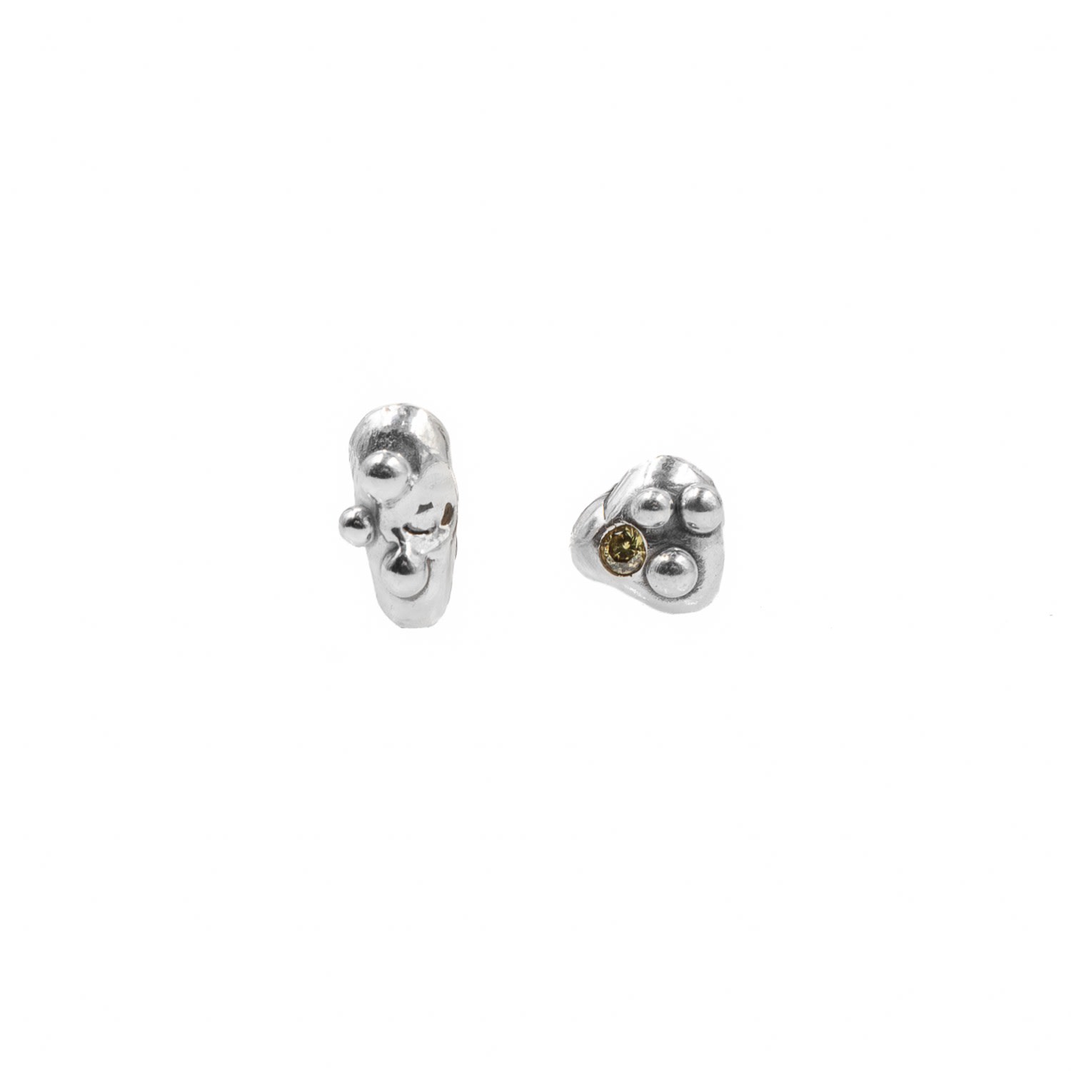 Martina Rozenberg Smira Jewelry Women's Silver Luna Pebbles Earrings