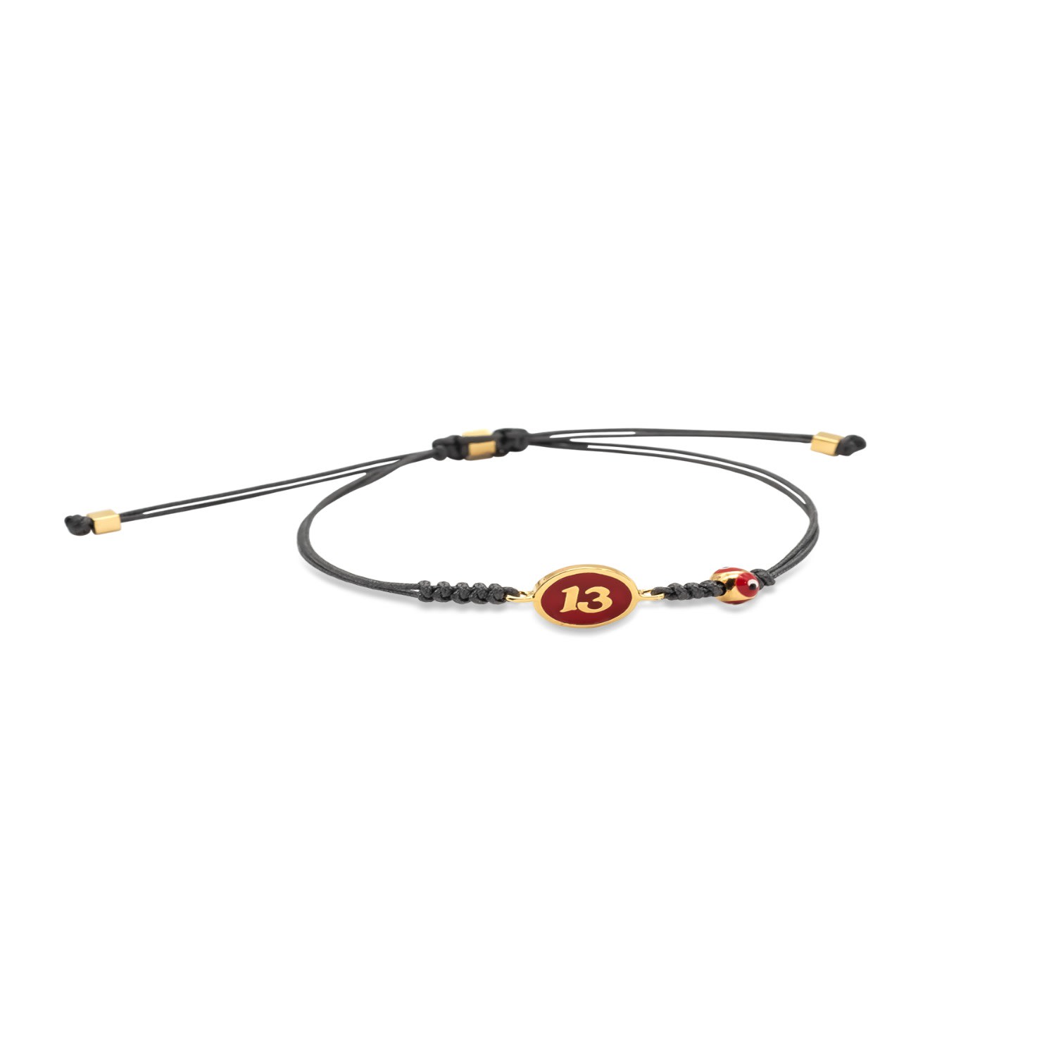 Atelier Petites Pierres Women's Red / Gold / Black Red Thirteen - Luck Bracelet In Black
