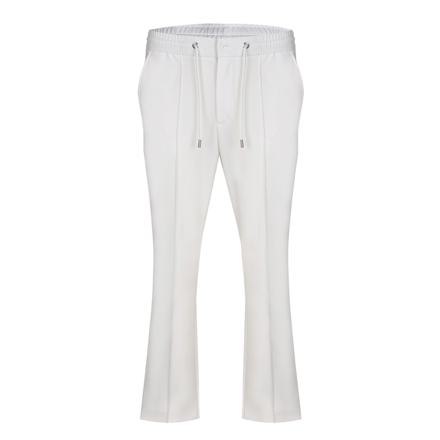 David Wej Men's Ashford Relaxed Loose Fit Drawstring Trouser - White In White