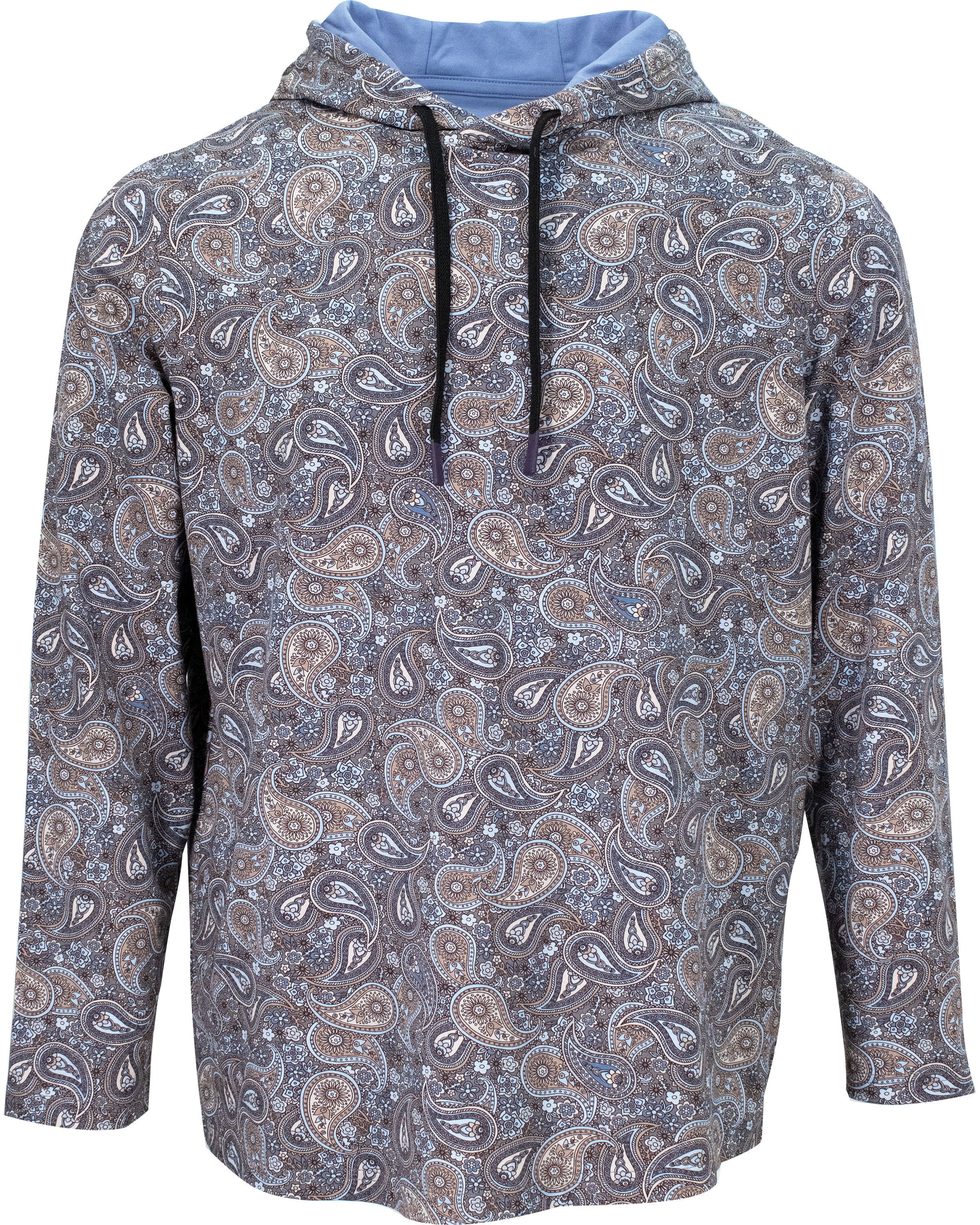 Horatio Trippy Paisley Printed Hoodie - Grey XXL Lords of Harlech