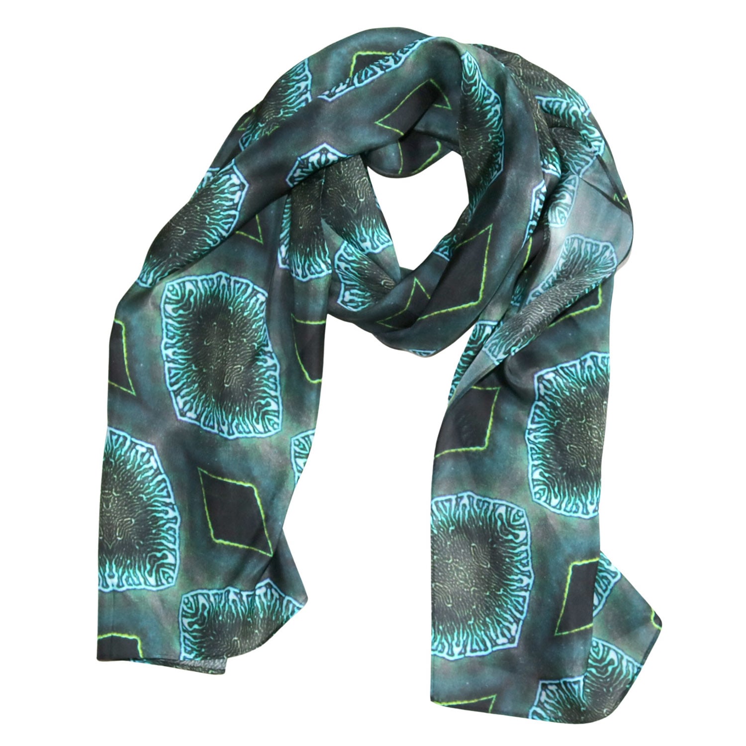 Benni Marine Designs Women's Sepia Silk Scarf In Brown