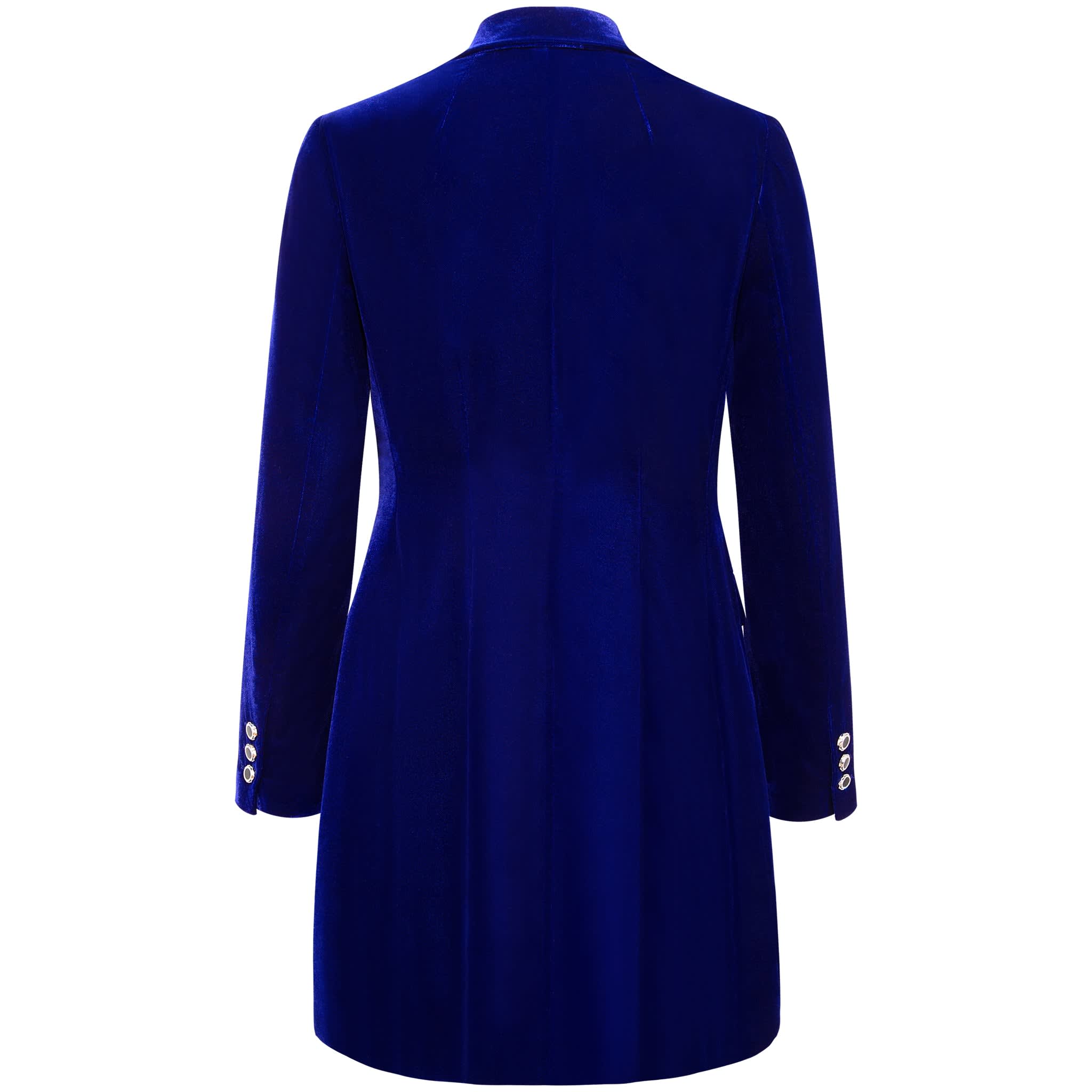 royal blue blazer dress Grace - per care tag instructions Royal Blue Velvet Tailored Blazer