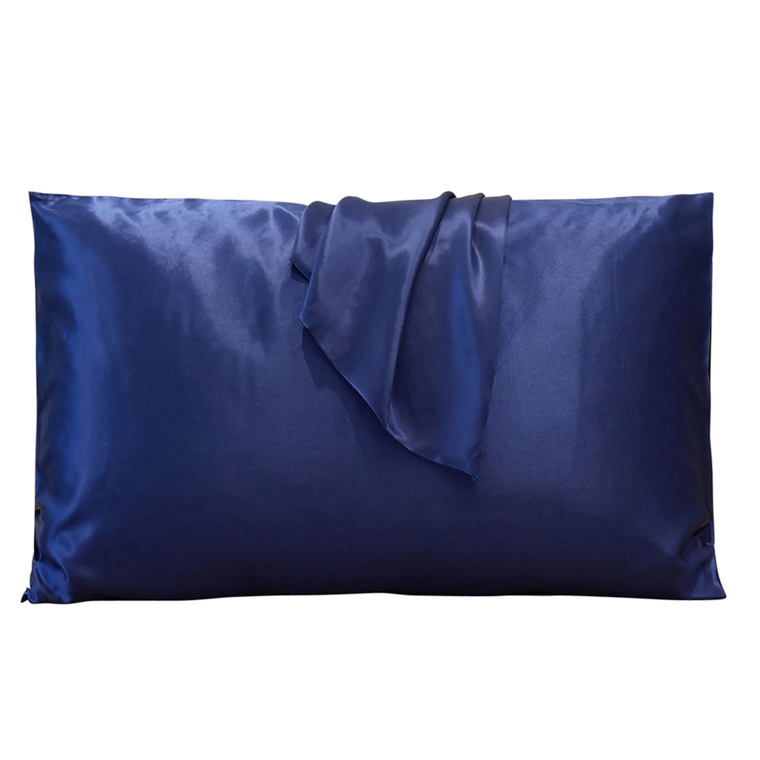 Blue Pure Mulberry Silk Pillowcase - King Size - Navy Us King Soft Strokes Silk