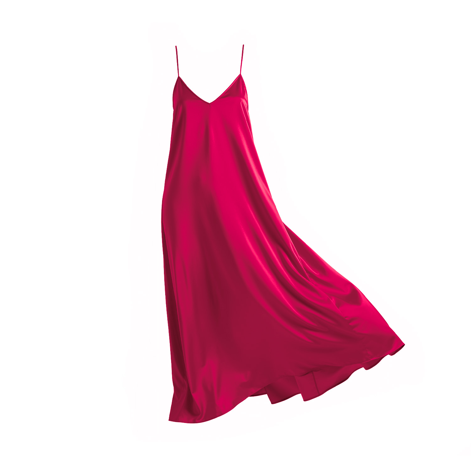 Women's Pink Fuchsia Satin Mariella Dress | Large | Janara Jones