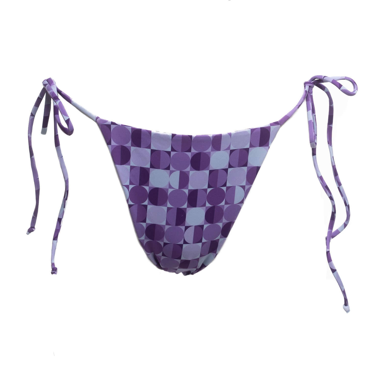 Patti Jane Swim Women's Purple Heather's Geo Tie-up Bottoms In Blue