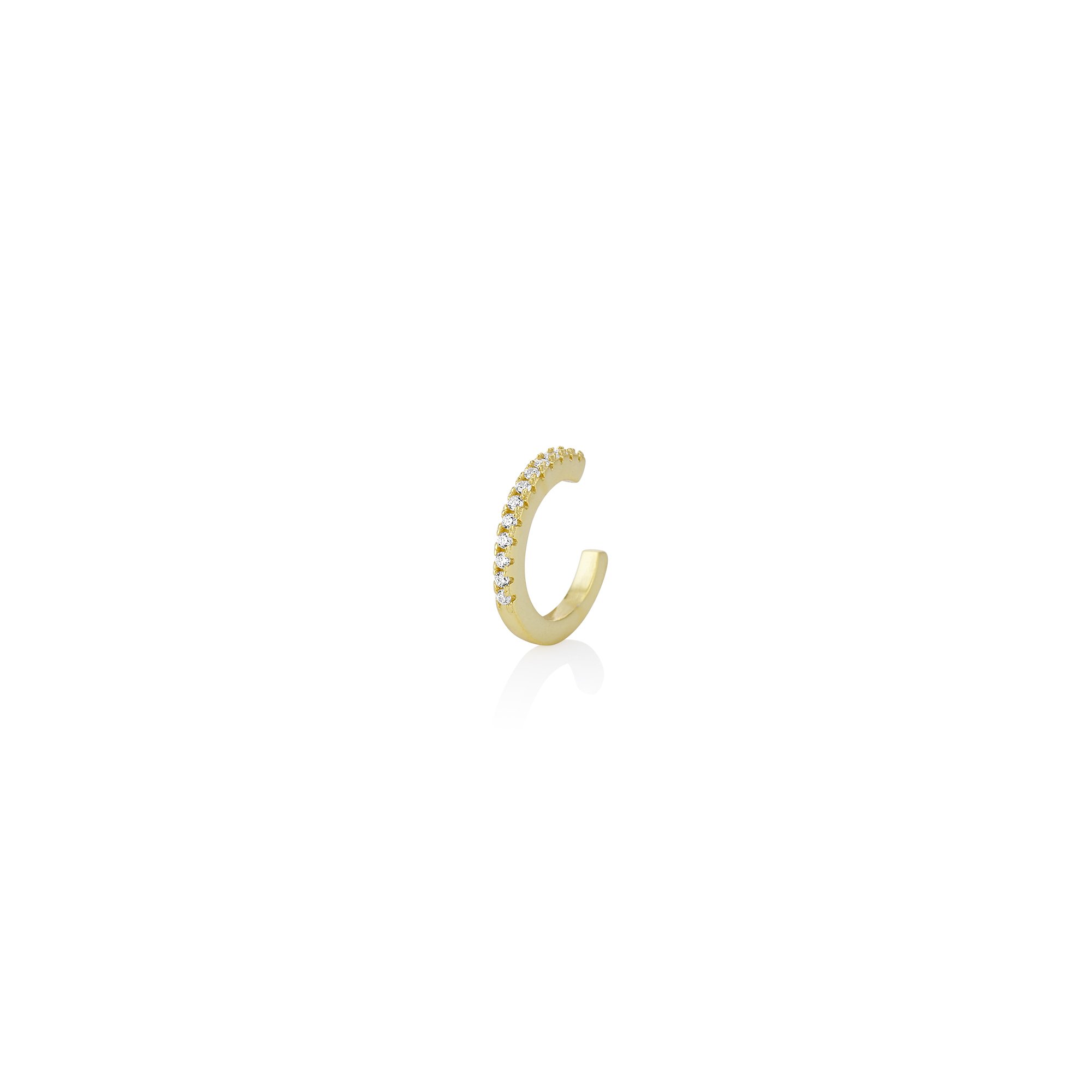 Essentials Jewels Women's Gold Pave Ear Cuff
