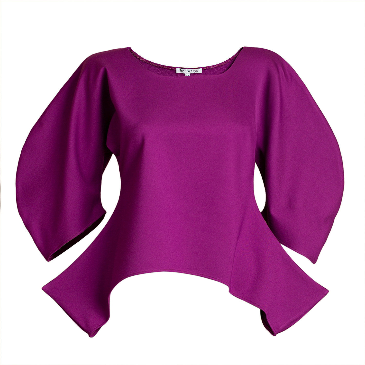 Bianca Popp Women's Pink / Purple Puff Blouse With Flaps In Neon Purple In Pink/purple
