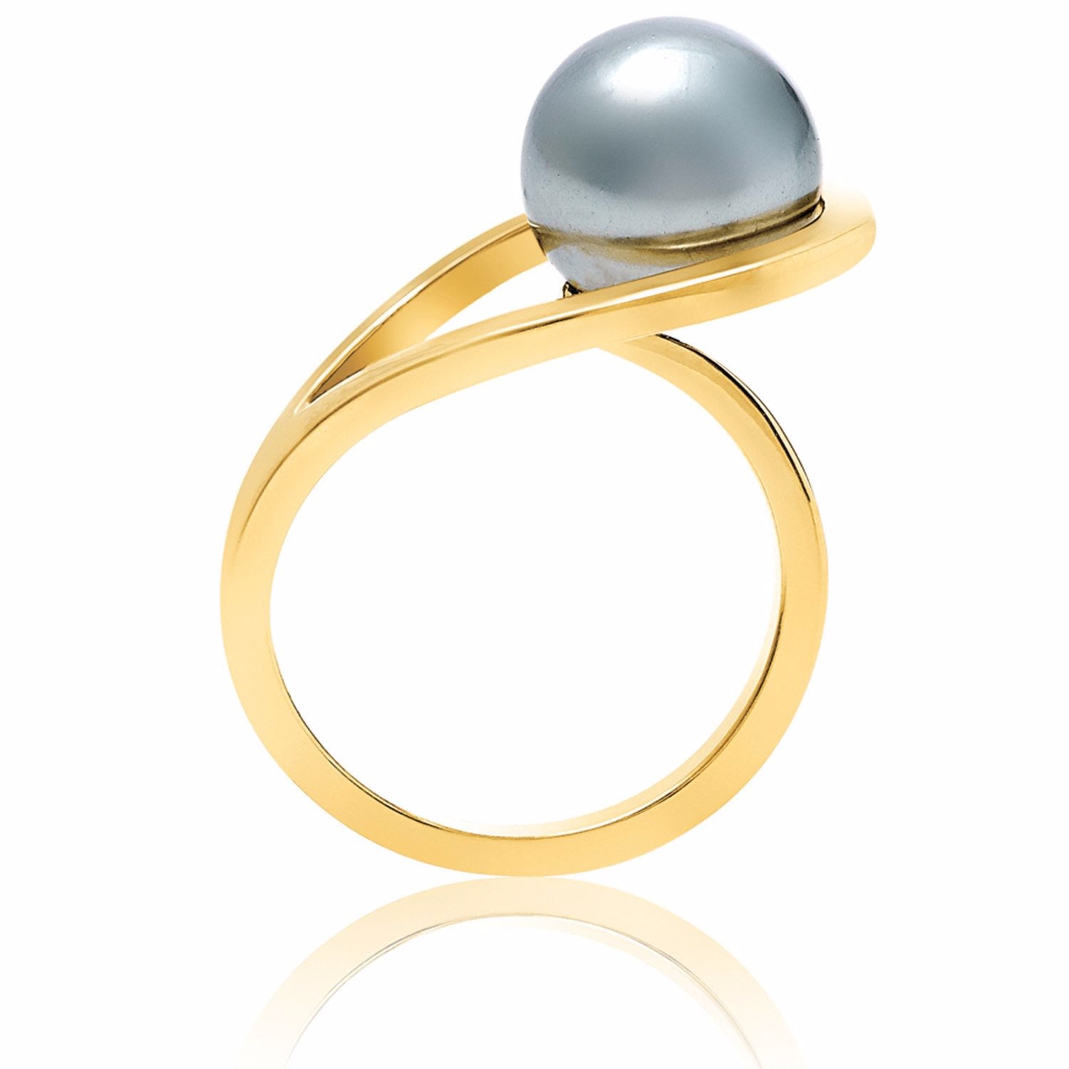 Women’s Gold Ring With Freshwater Pearl Aurea Neola Design