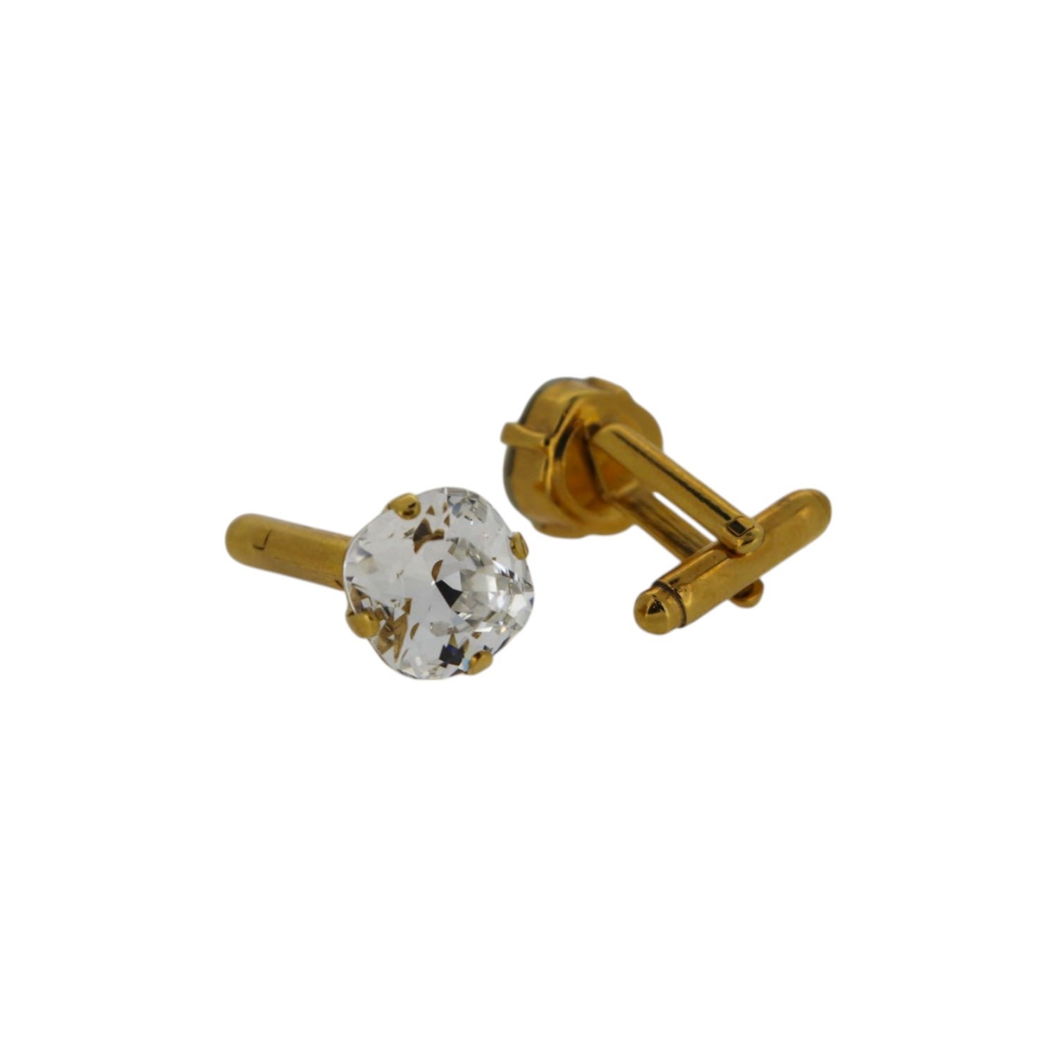 Men's Neutrals / Gold The Clear Stud Cufflink In Gold | Vickisarge