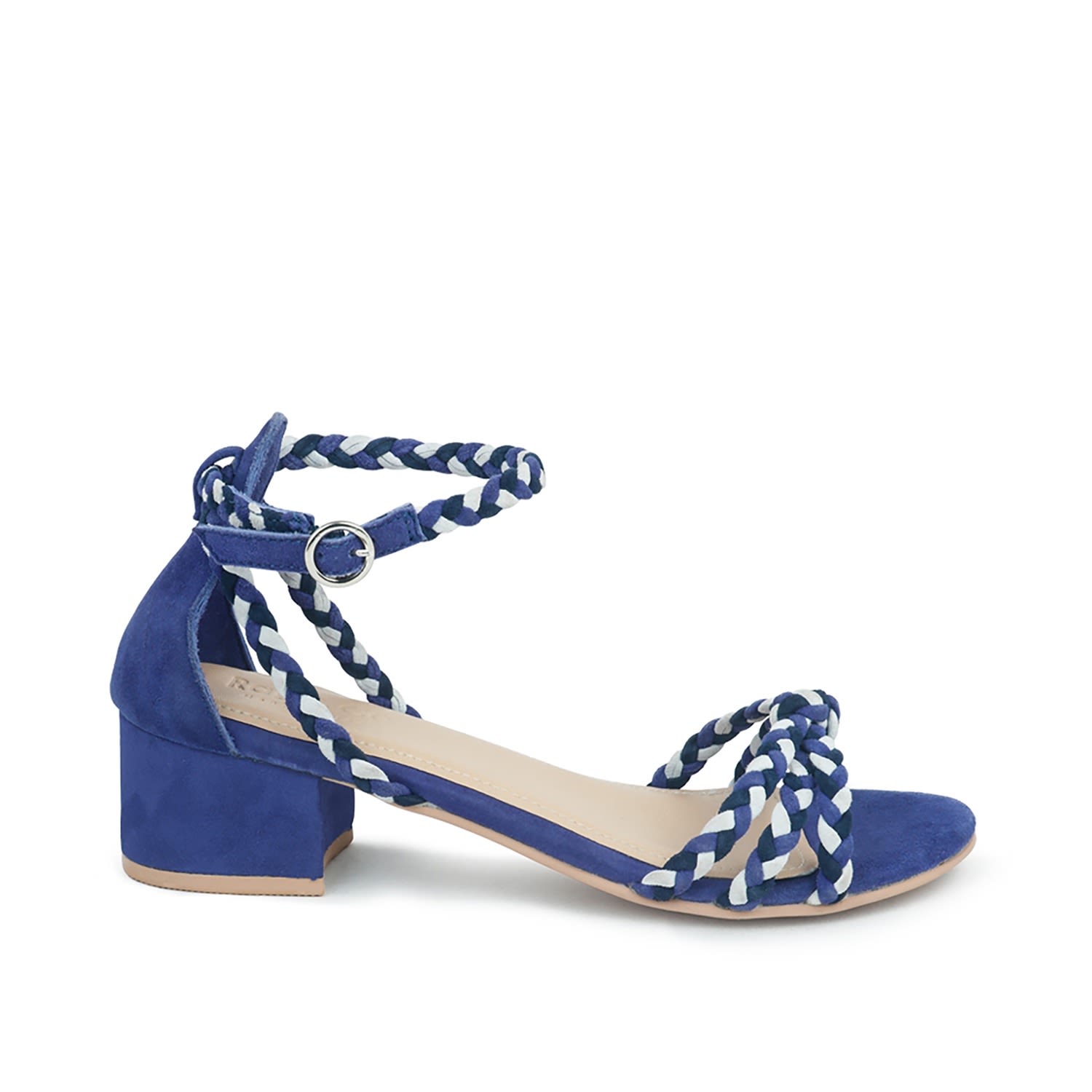 Rag & Co Women's Candance Blue Block Heel Sandal In Blue