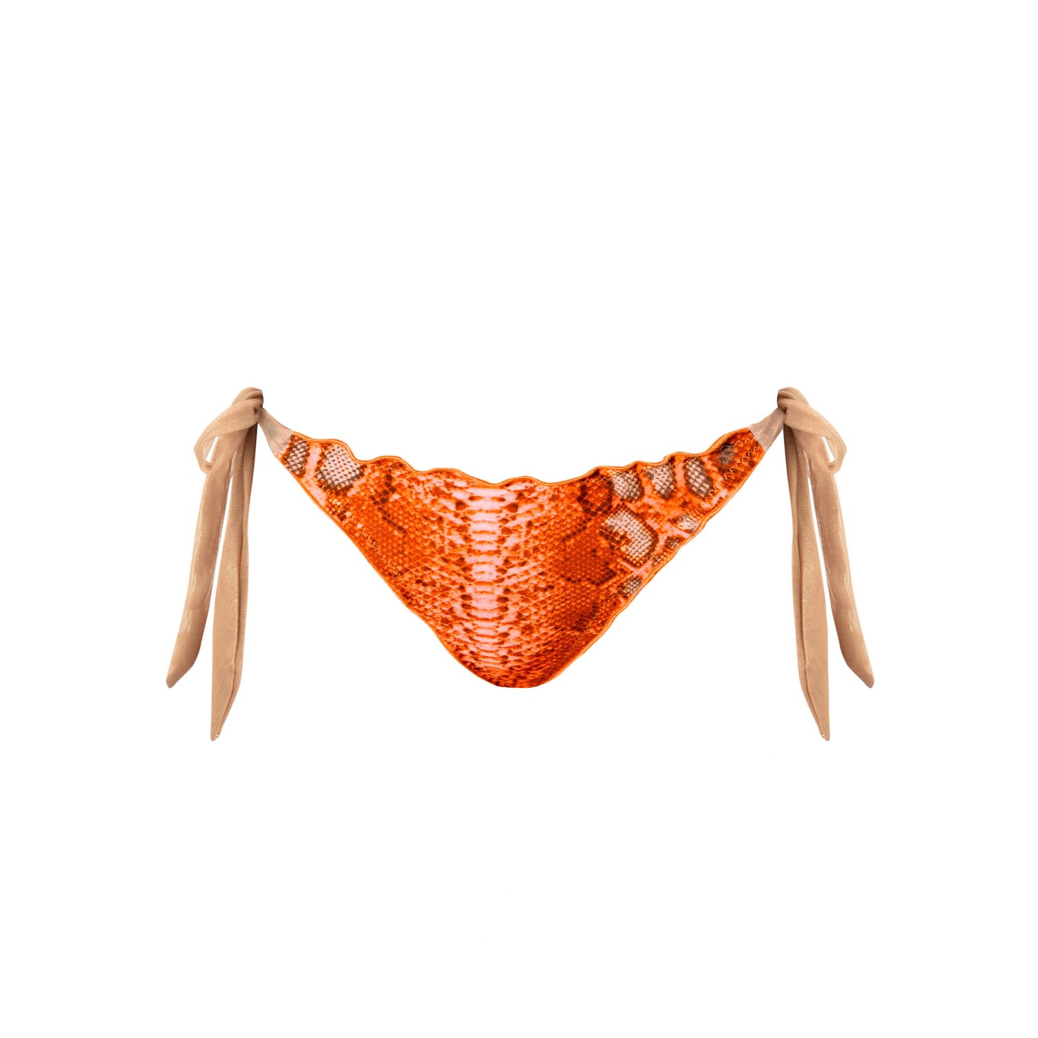 Women’s Yellow / Orange / Rose Gold Ibiza Orange Animal Print Bikini Bottoms Sara Cala Bonita Extra Large Elin Ritter Ibiza