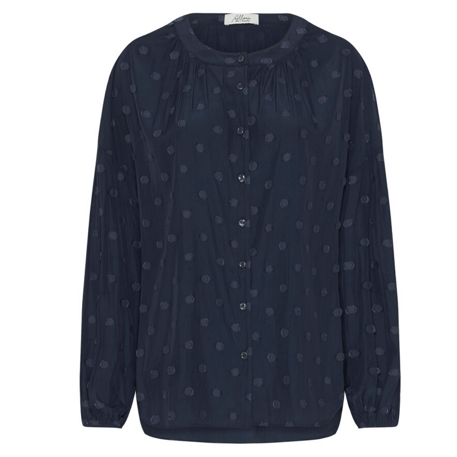 Allora Women's Claremont Jacquard Blouse - Blue In Blue