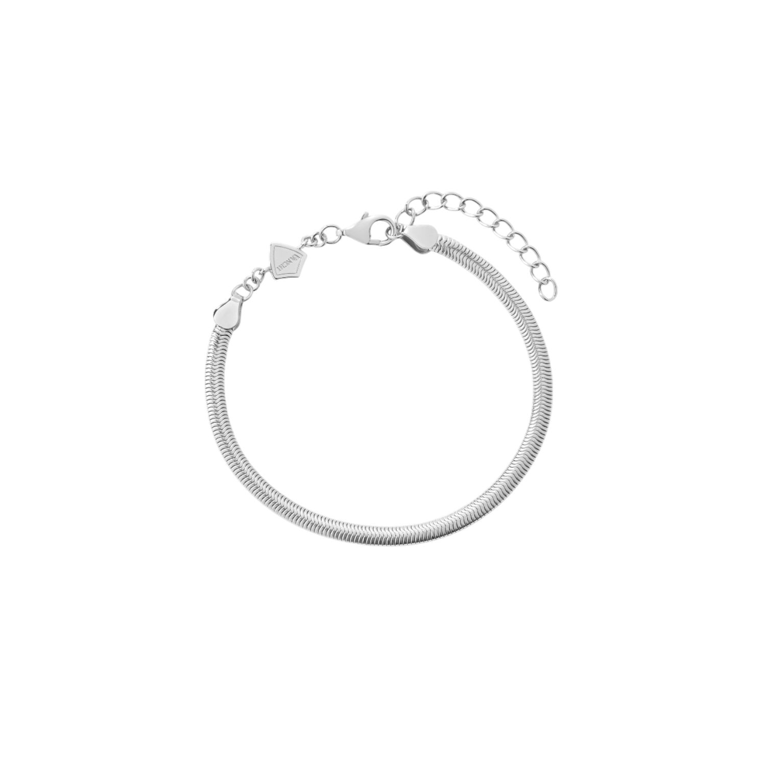 Vanchi Women's Estelle Herringbone Chain Bracelet In Silver In Silver