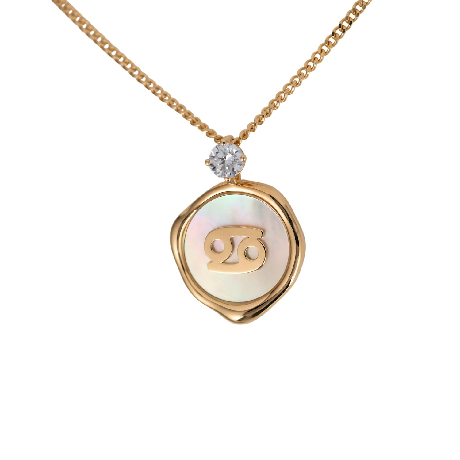 Hinch & Liu Women's Cancer Zodiac Pendant - Lab Grown Diamond Pendant In Gold Vermeil In Gold