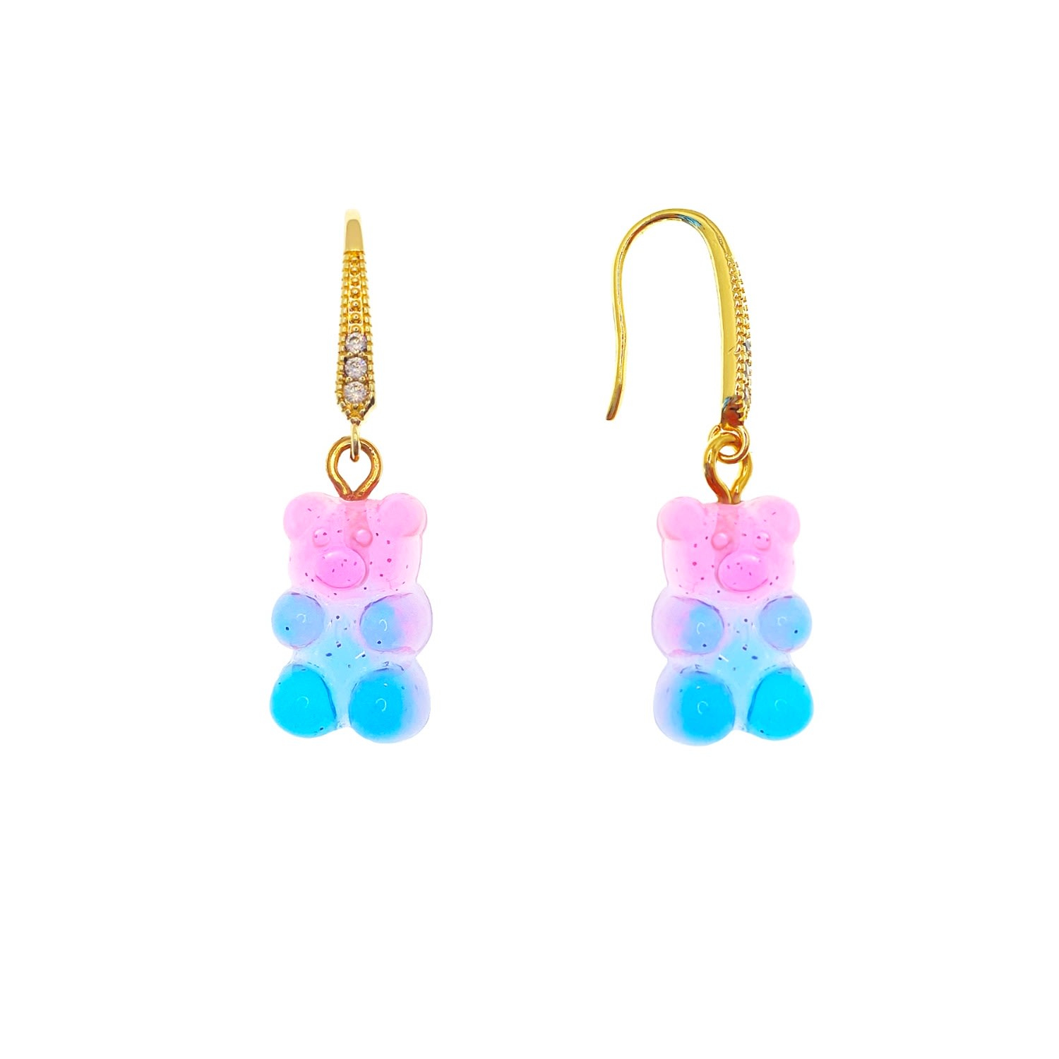 Women’s Gummy Bear Zircon Earrings - Blue Ninemoo