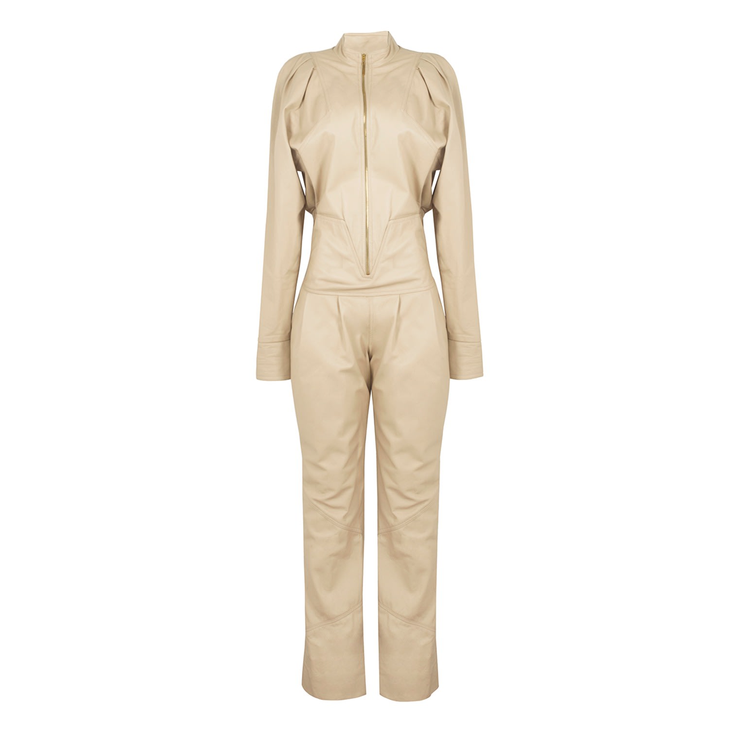 Paloma Lira Men's Neutrals Eightees Babe Jumpsuit In Beige/black