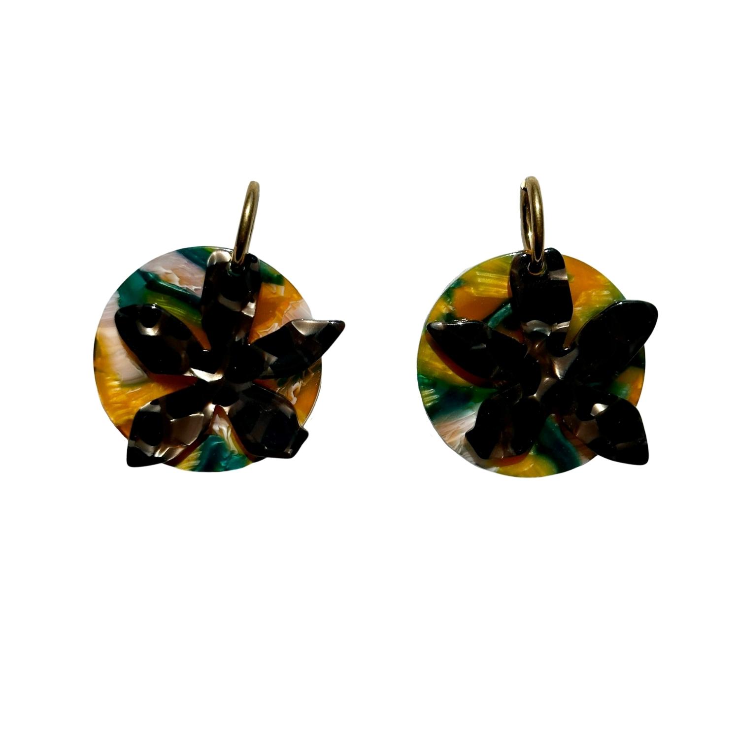 Women’s Green / Black / Yellow Convertible Hoop Earrings In Limited Addiction Closet Rehab